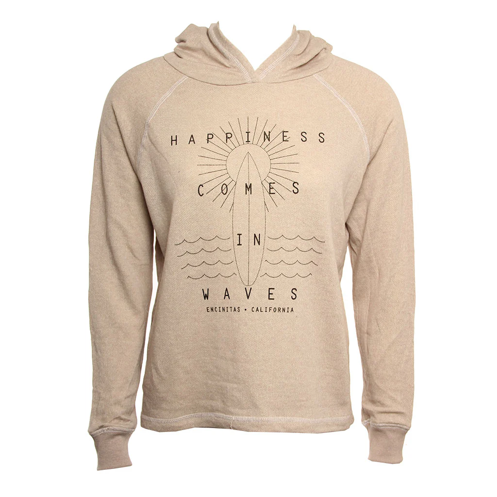 Hansen Womens Sweatshirt Happiness Comes In Waves Hoodie