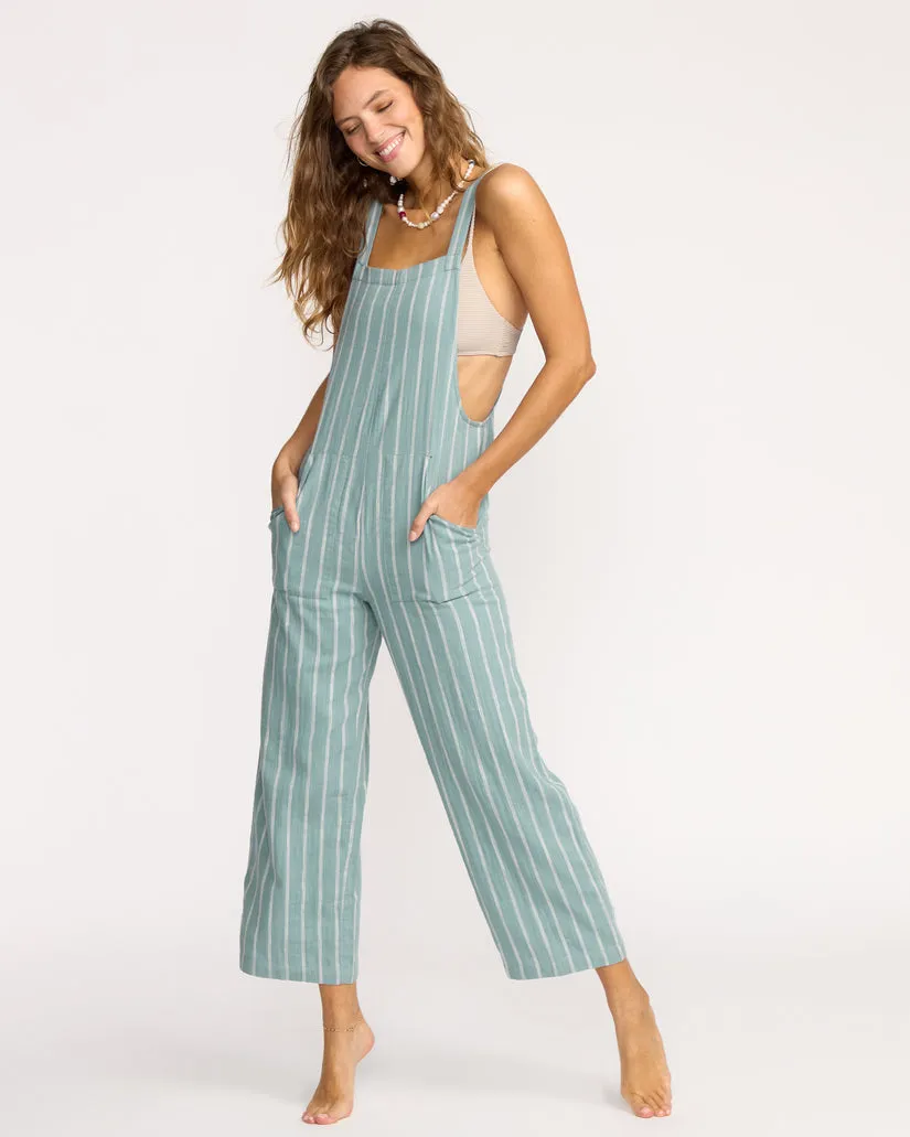 Billabong Womens Jumpsuit Pacific Time Romper Jumpsuit