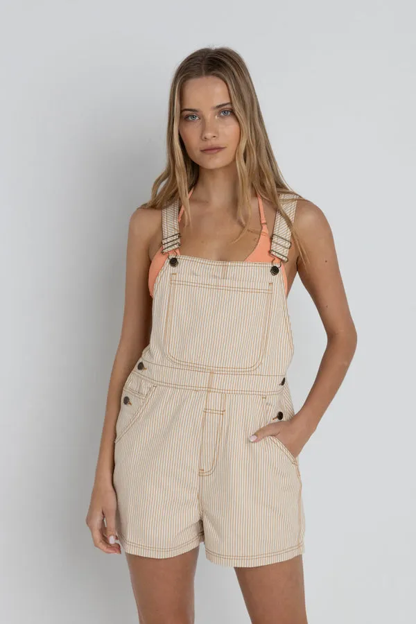 Rhythm Womens Overall Willa Stripe Short Overall