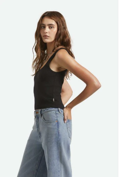 Brixton Womens Tank Top Pointelle Slim Fit