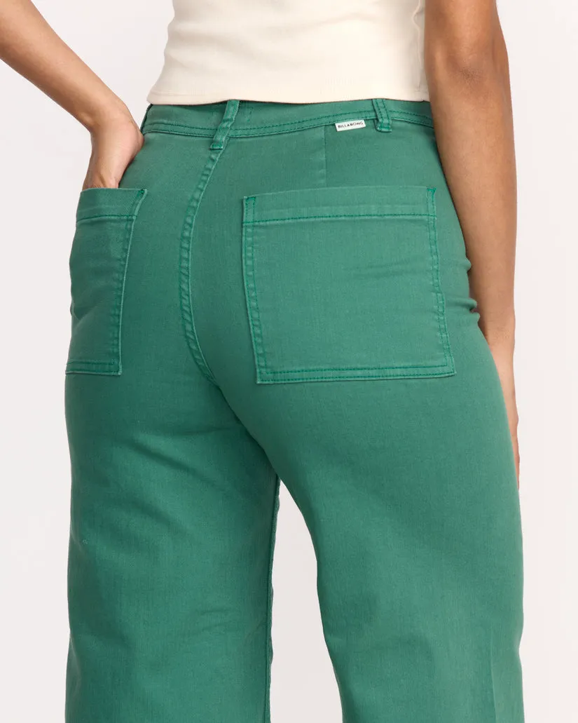 Billabong Womens Pants Free Fall High-Waist