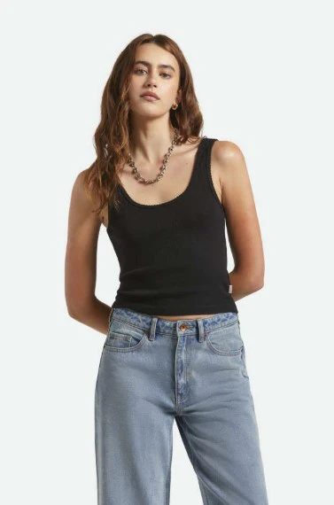 Brixton Womens Tank Top Pointelle Slim Fit