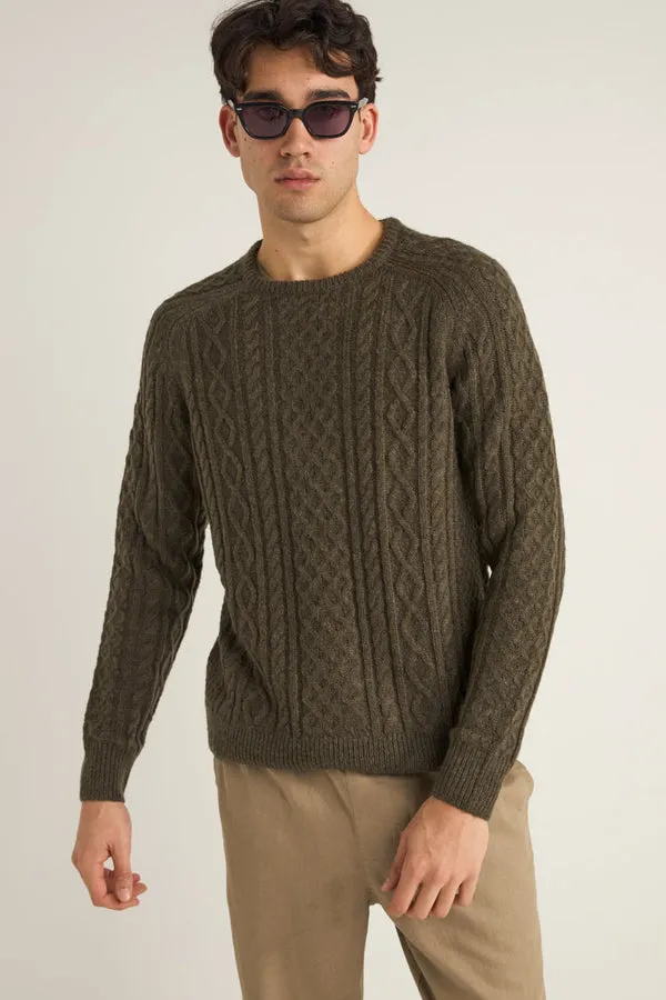 Rhythm Mens Sweater Mohair Fishermans Knit
