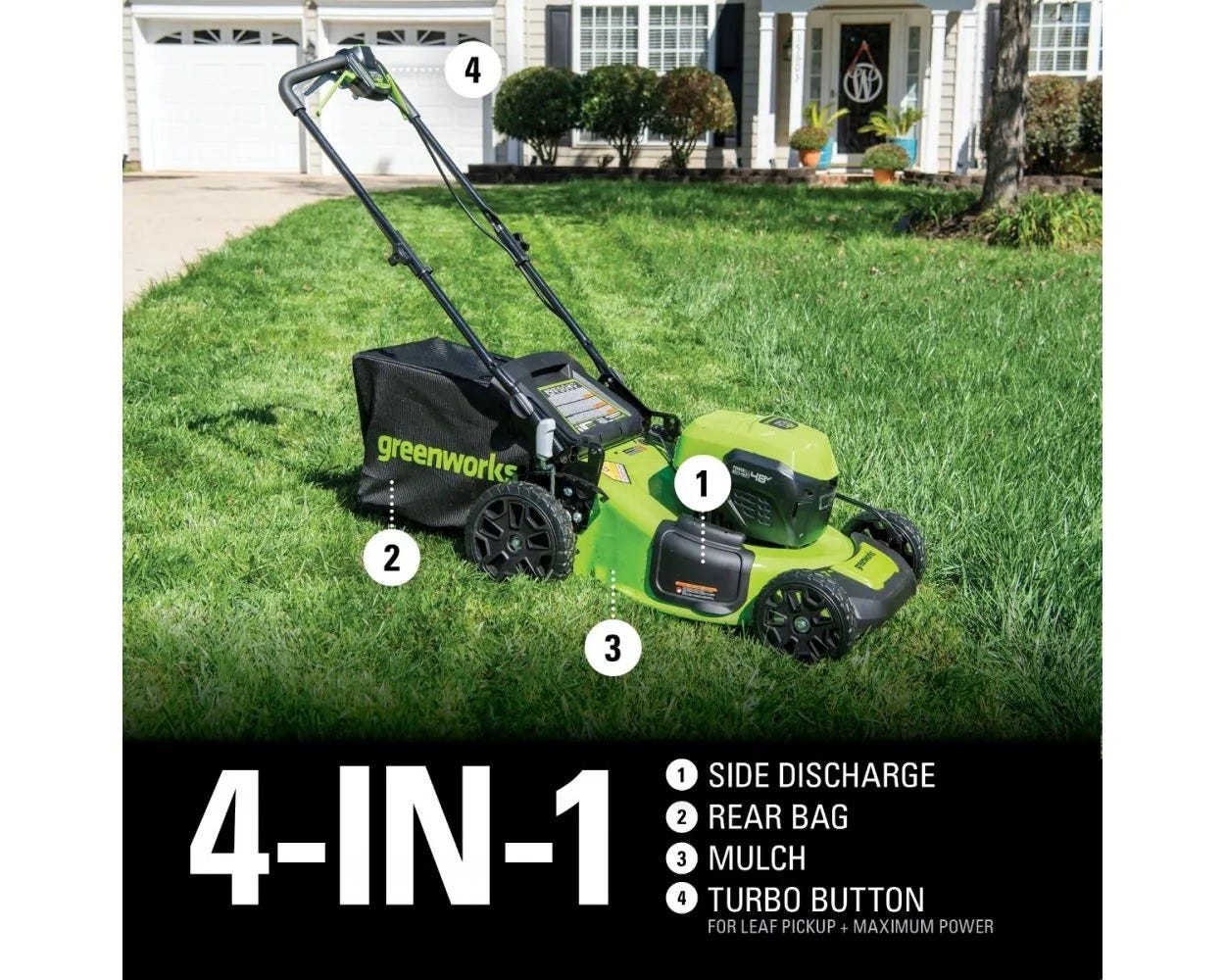 48V (2x24V) 21 Cordless Battery Self-Propelled Mower & Blower Combo Kit w/ (3) Batteries & Chargers