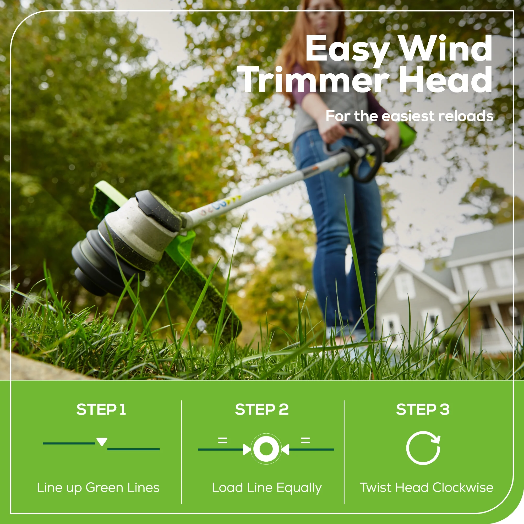 80V 16 Cordless Battery String Trimmer( .095 line) w/ 2.0 Ah Battery & 4.0Amp Charger