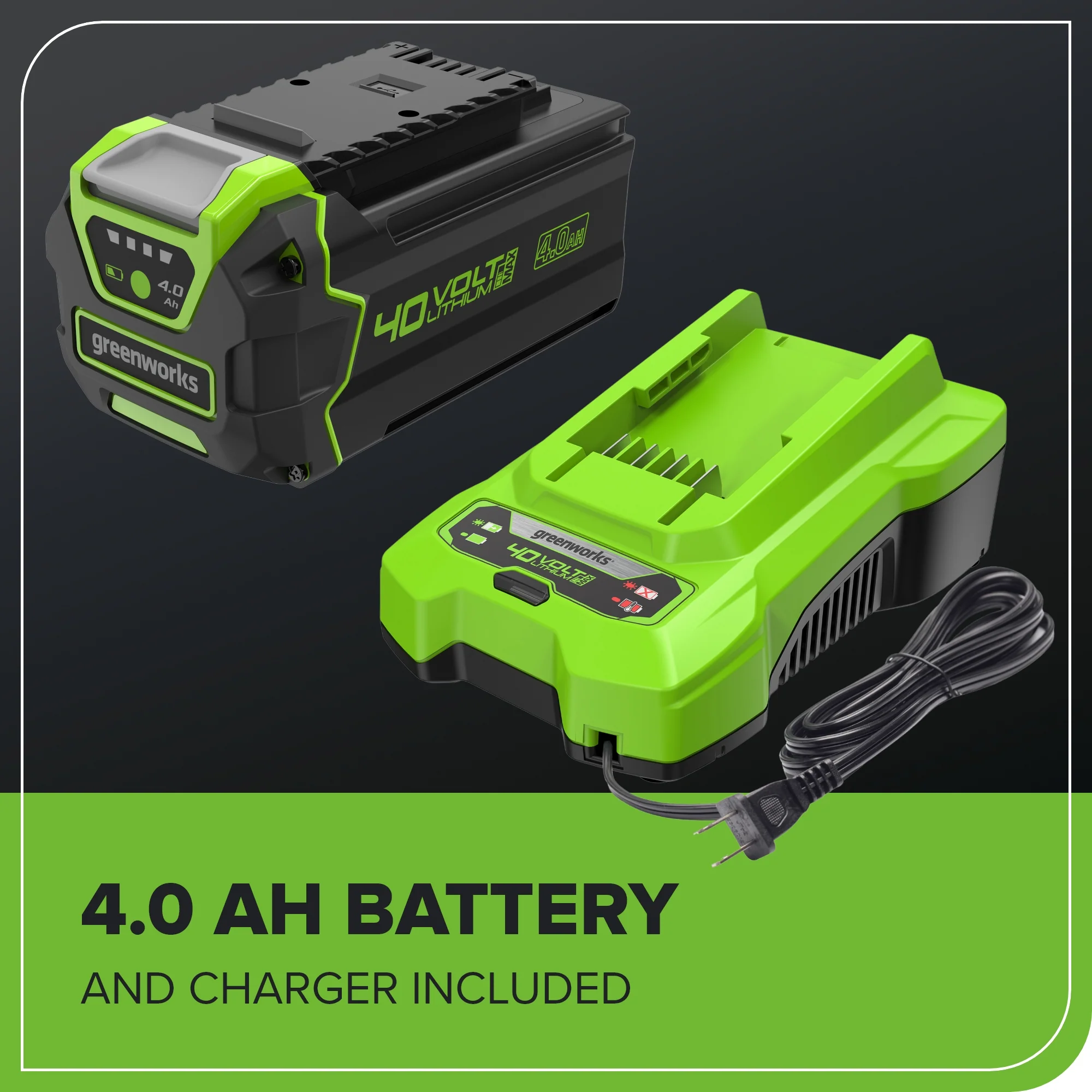 40V 14 Cordless Battery BL Push Lawn Mower w/ 4.0Ah Battery & Charger
