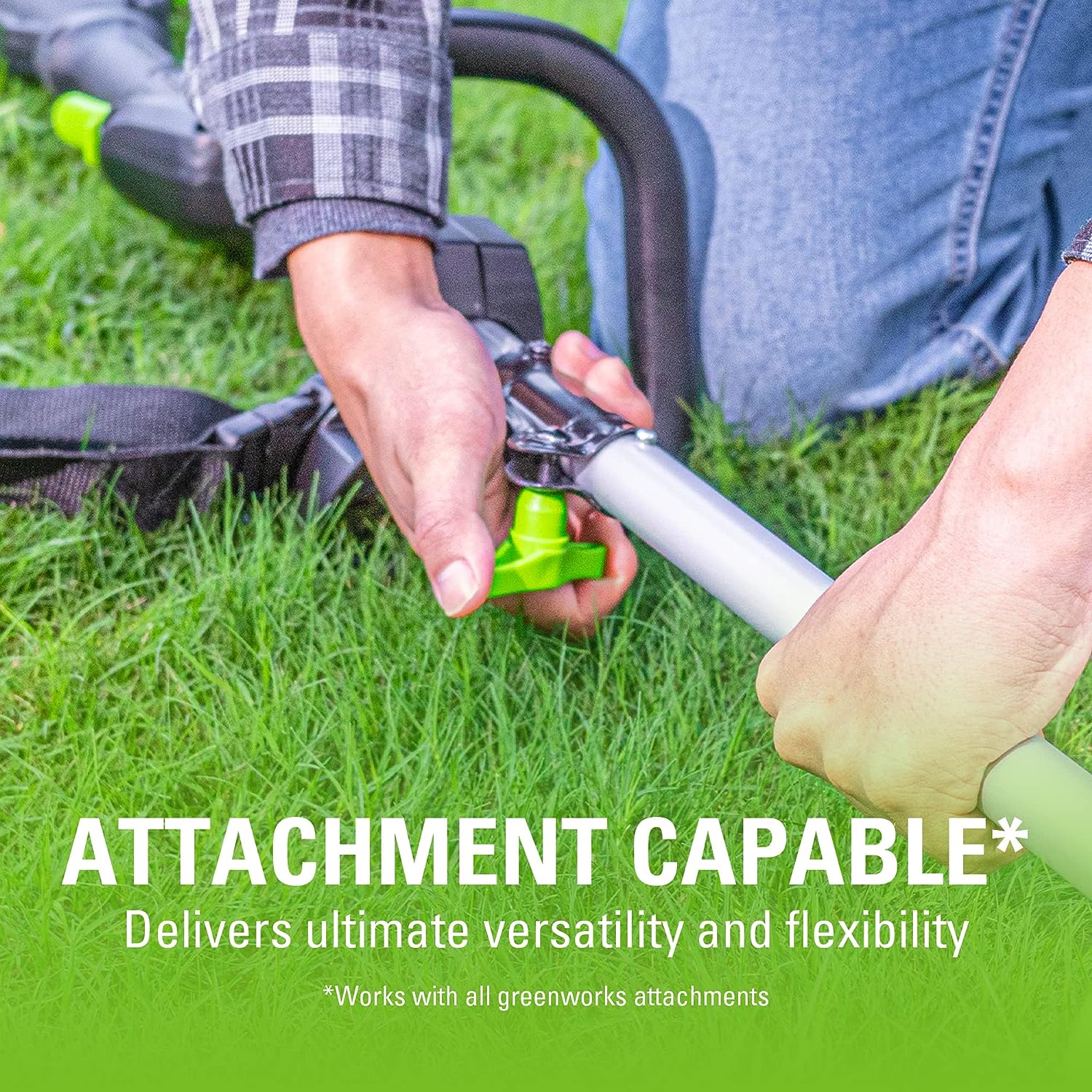 40V 550 CFM Cordless Battery Leaf Blower and 16  Attachment Capable String Trimmer Combo Kit w/ 4Ah Battery and Charger
