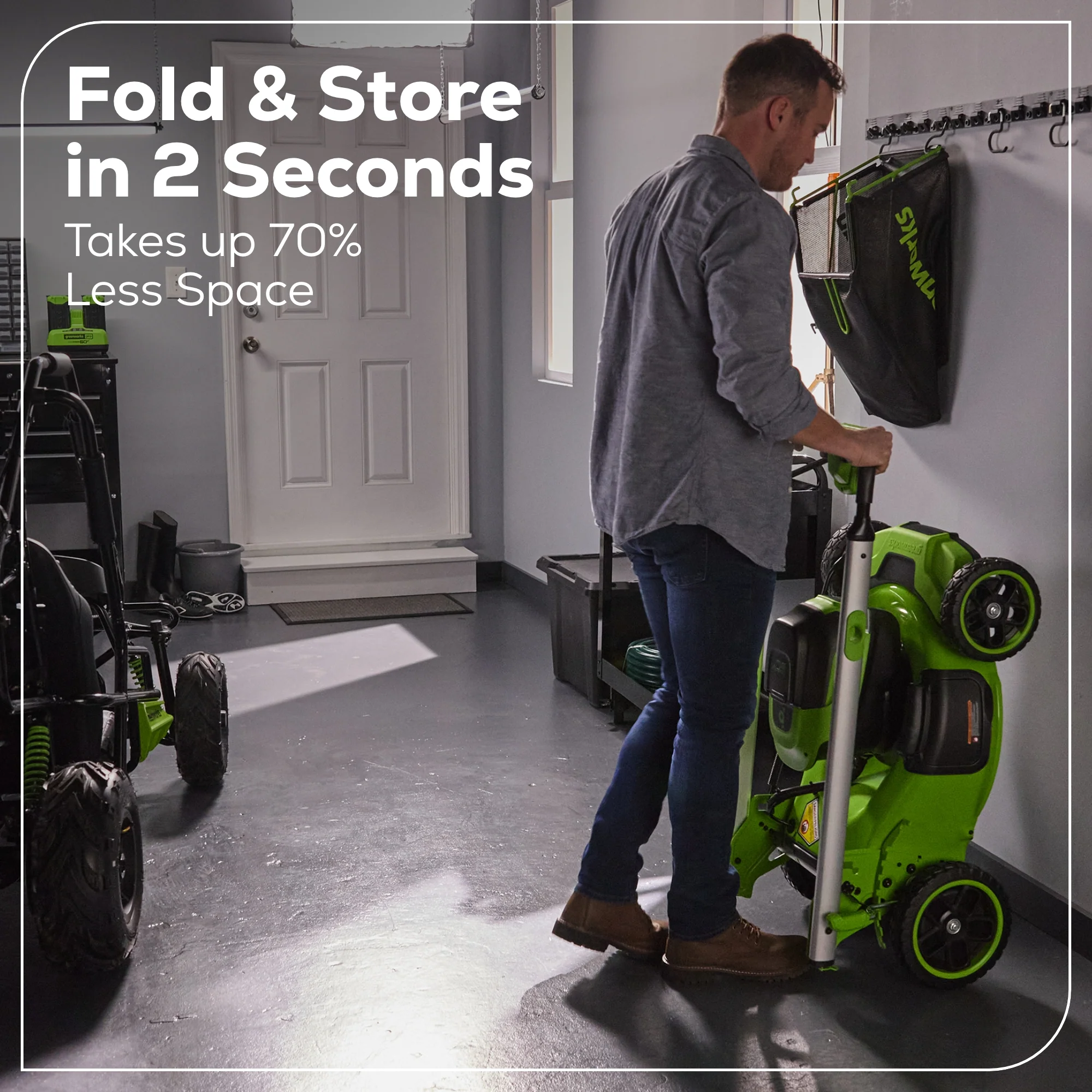 60V 21 Cordless Battery Dual Blade Self-Propelled Mower w/ (1) 8Ah battery and 6A Charger