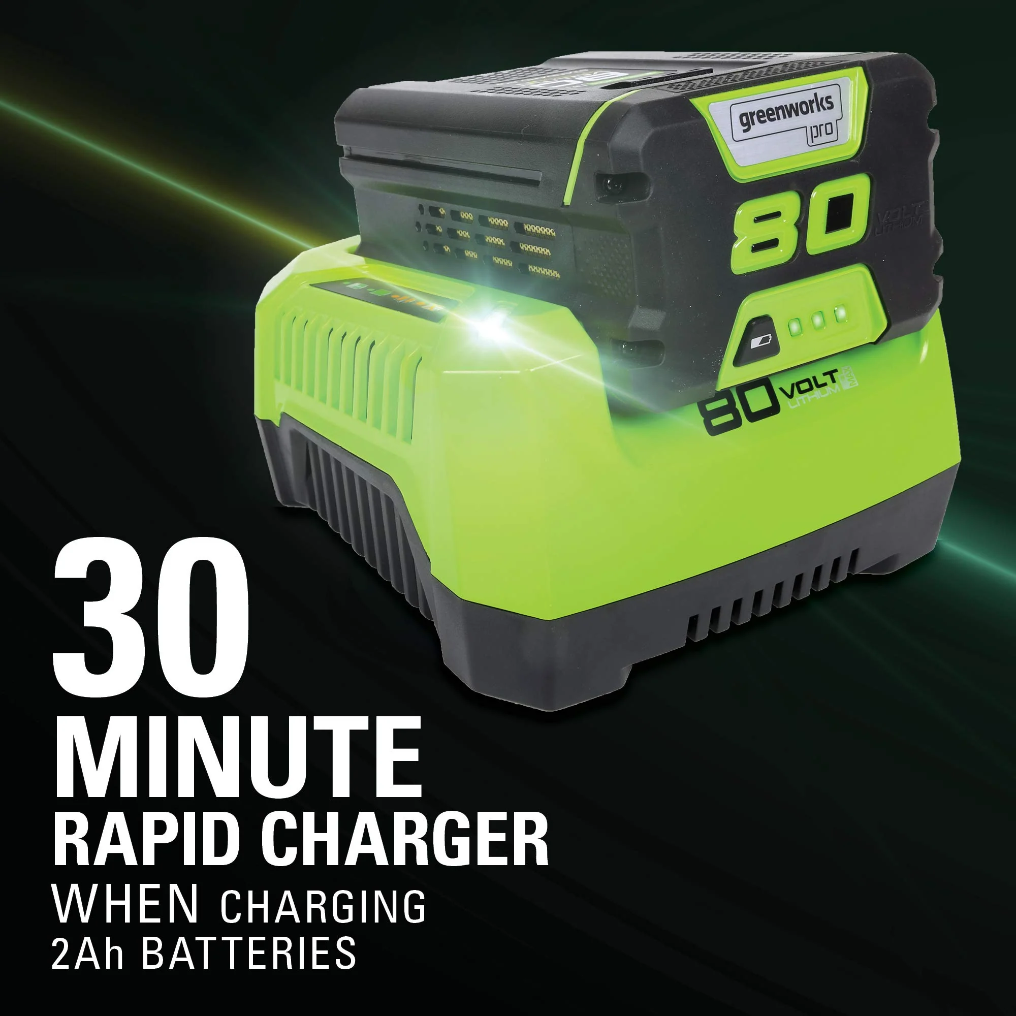 80V 20 Cordless Battery Single-Stage Snow Blower w/ 2.0Ah Battery & Charger