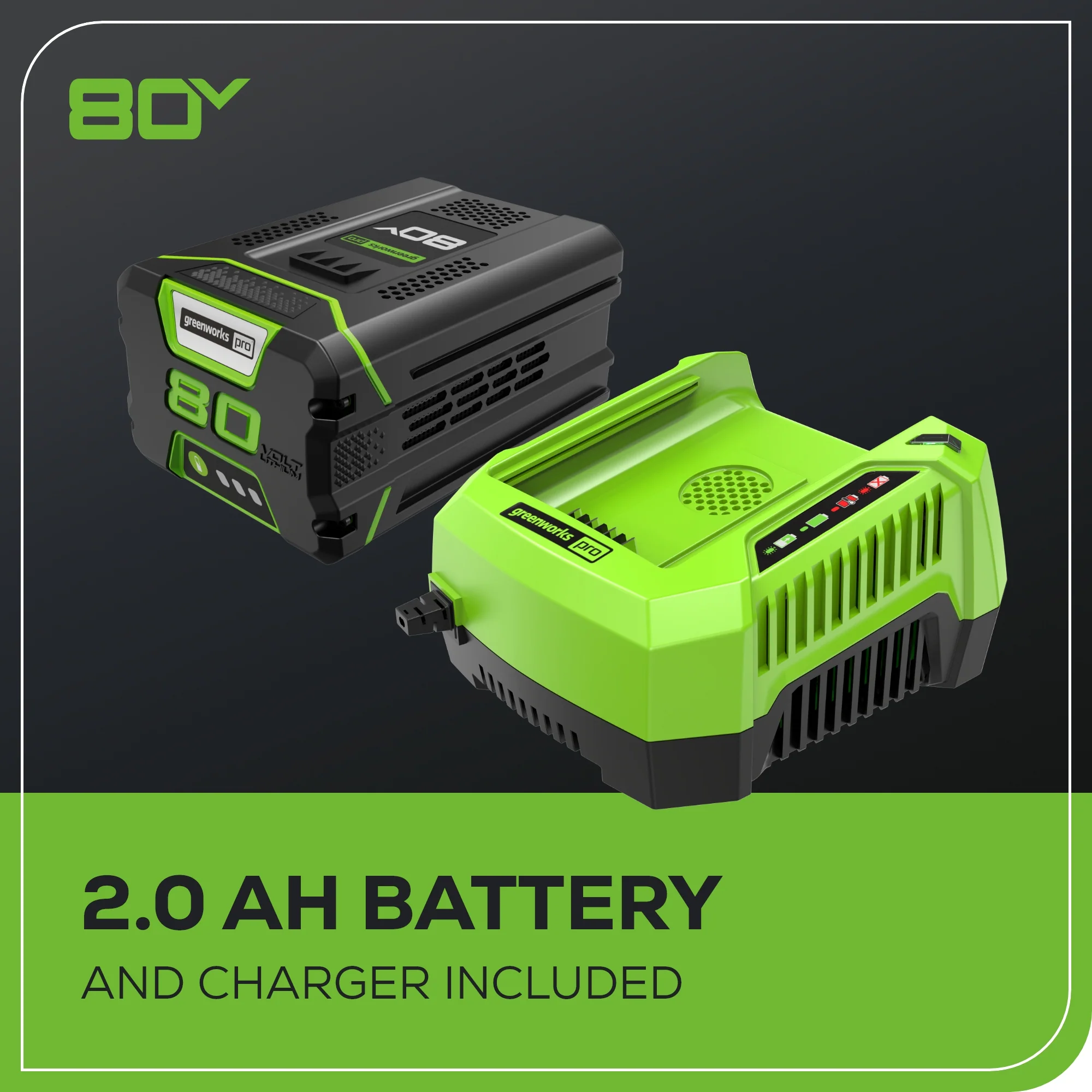 80V 20 Cordless Battery Pole Hedge Trimmer (1.2 cut, 3200 SPM) w/ 2.0Ah Battery & Charger