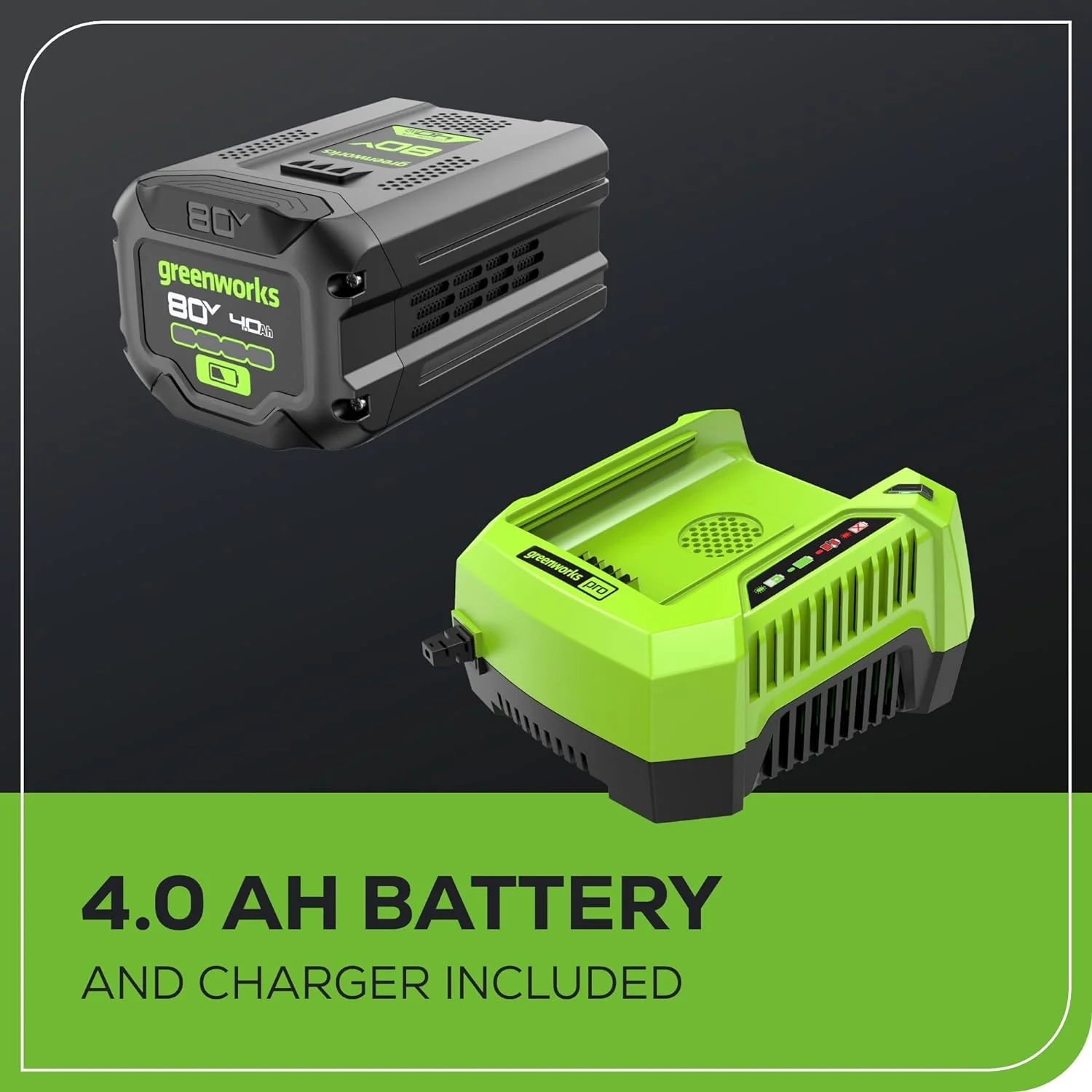 80V 21 Cordless Battery 4-in-1 Self-Propelled Lawn Mower w/ 4.0Ah Battery & Charger
