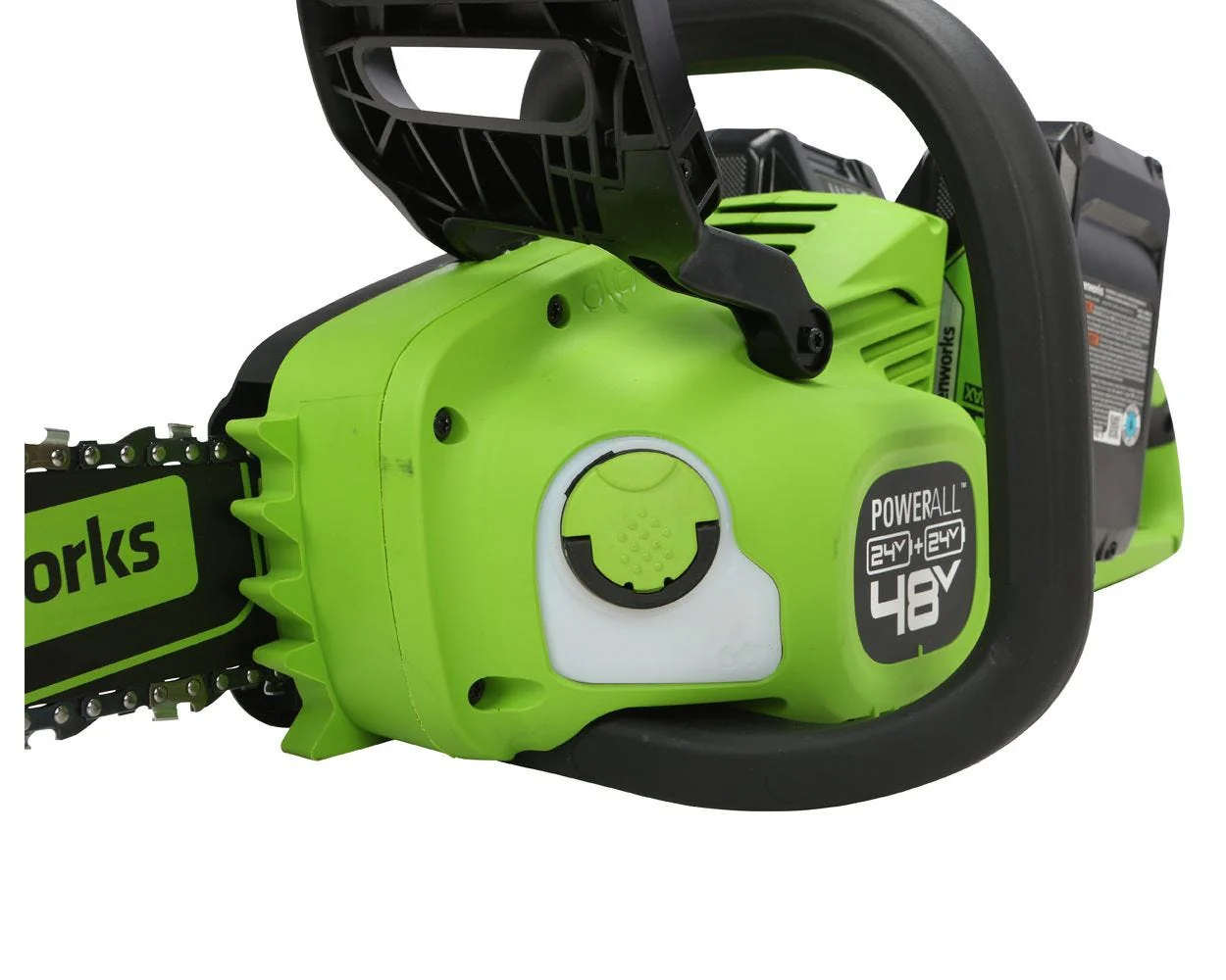 48V (2x24V) 16 Cordless Battery Chainsaw w/ Two (2) 4.0Ah USB Batteries & Dual Port Charger
