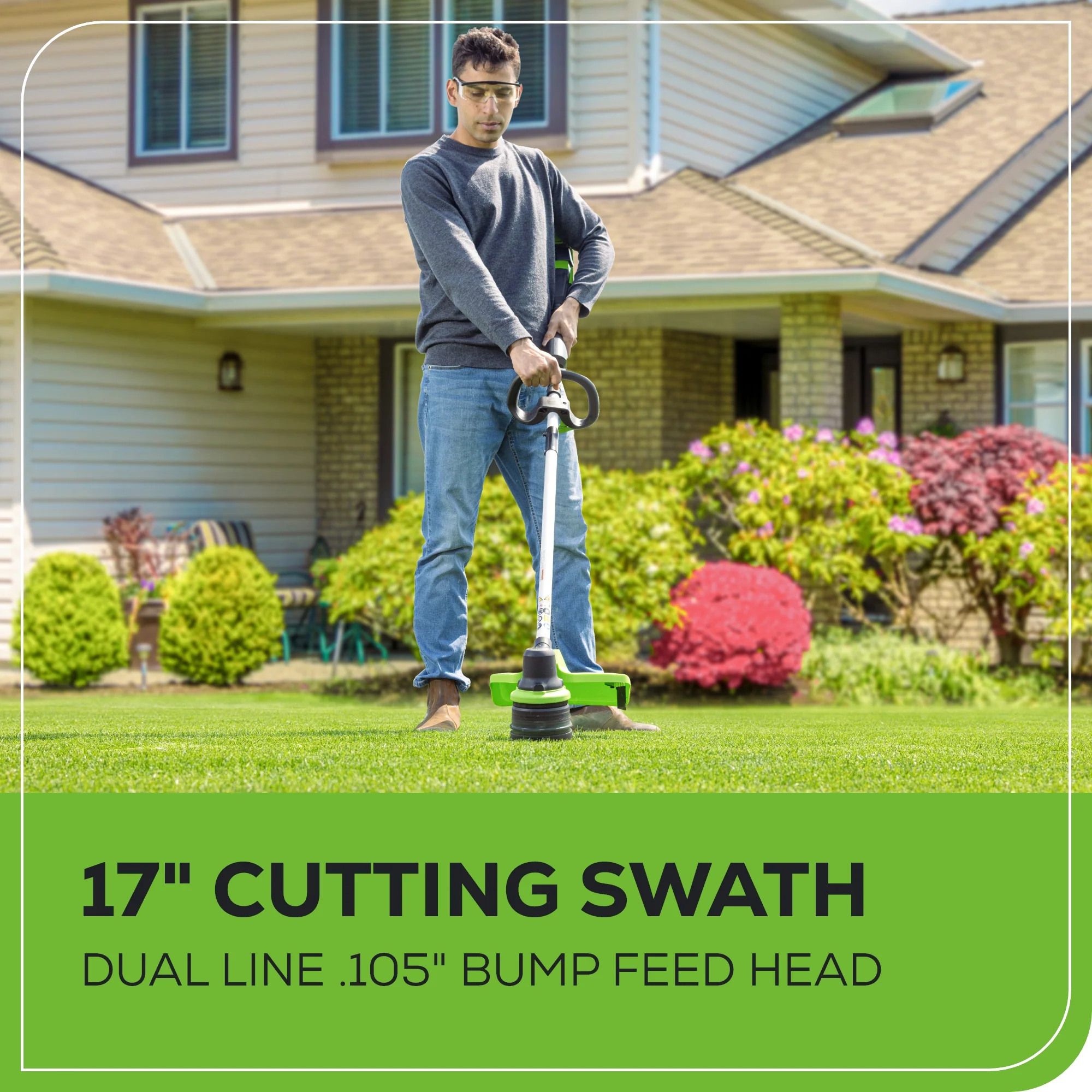 40V 17 Cordless Battery String Trimmer (Tool Only)