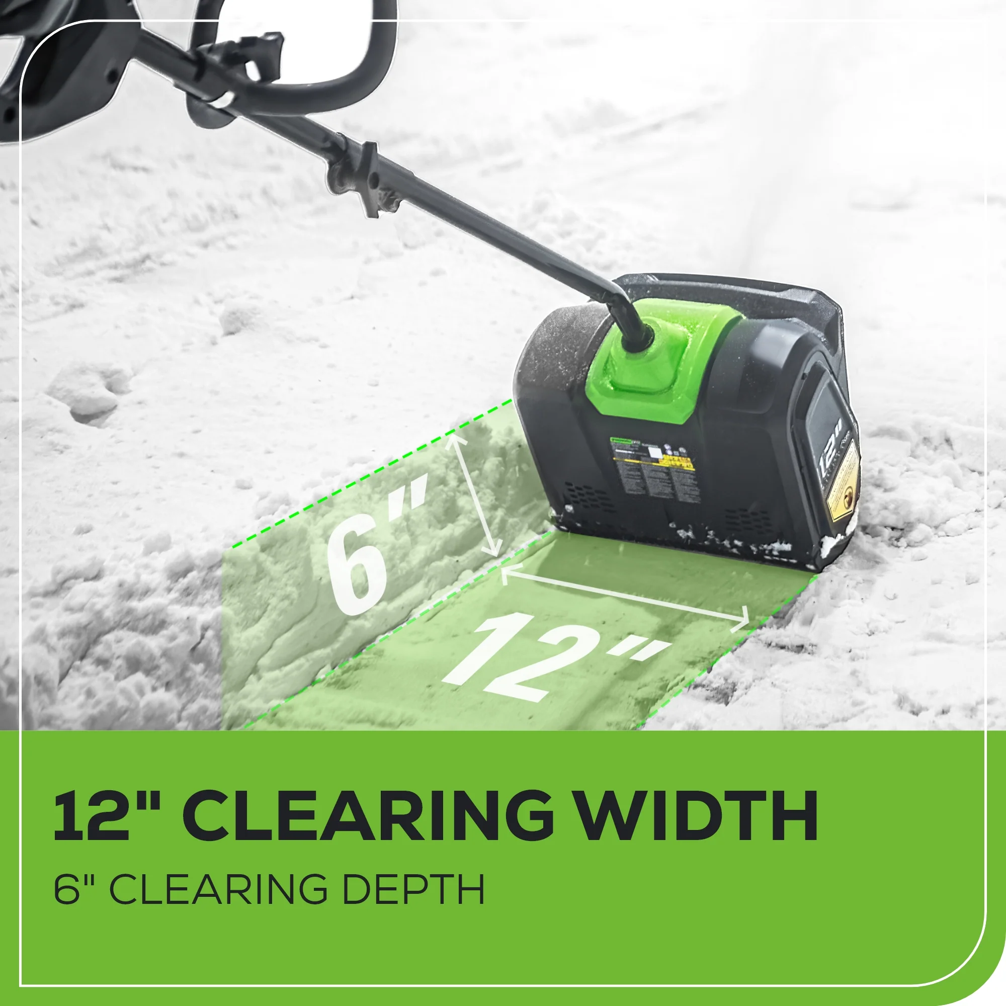 RENEWED 80V 12 Cordless Battery Snow Shovel w/ 2.0 Ah Battery & Charger