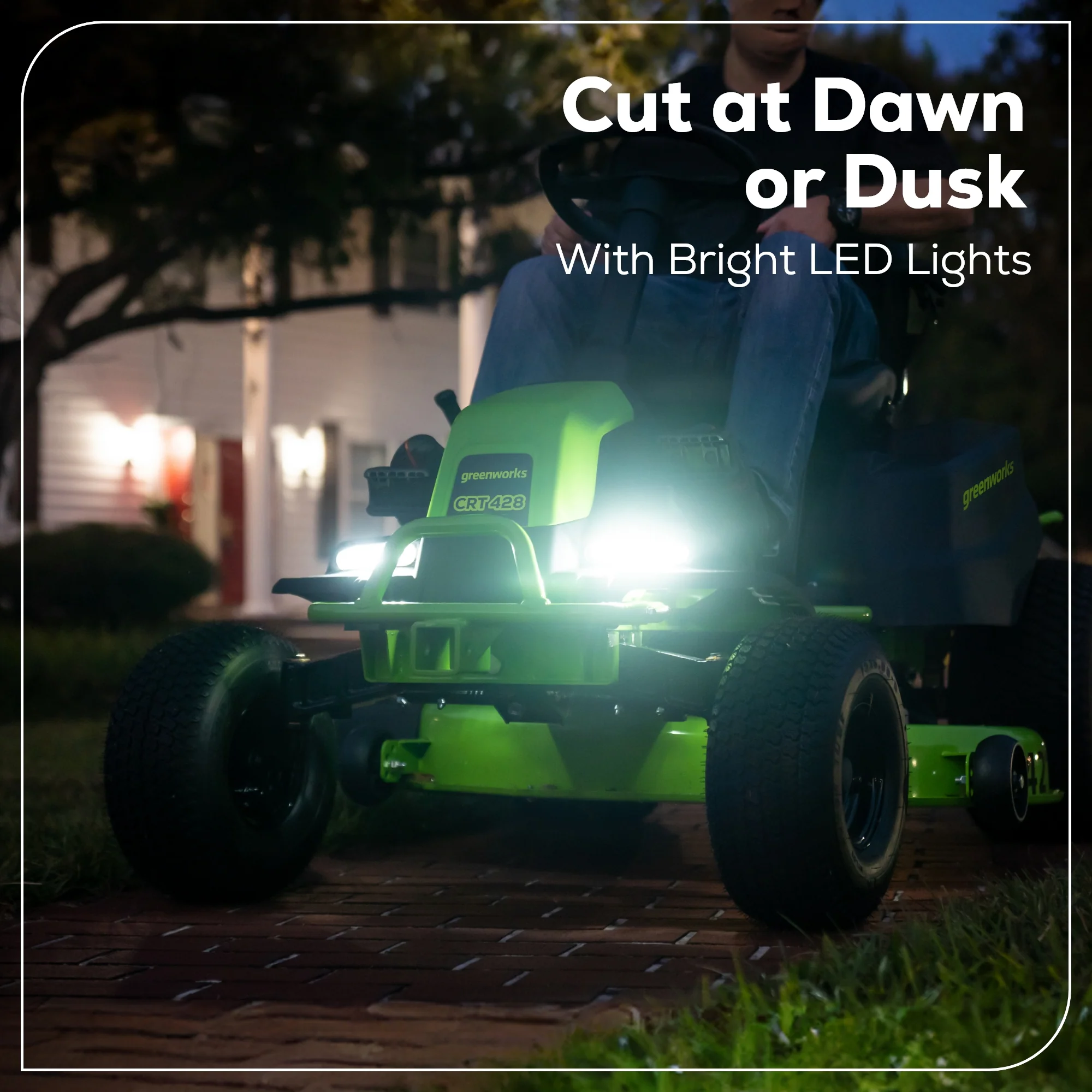 80V 42 Cordless Battery CrossoverT Riding Lawn Mower w/ Four (4) 5.0Ah Batteries & 600W Wall Charger