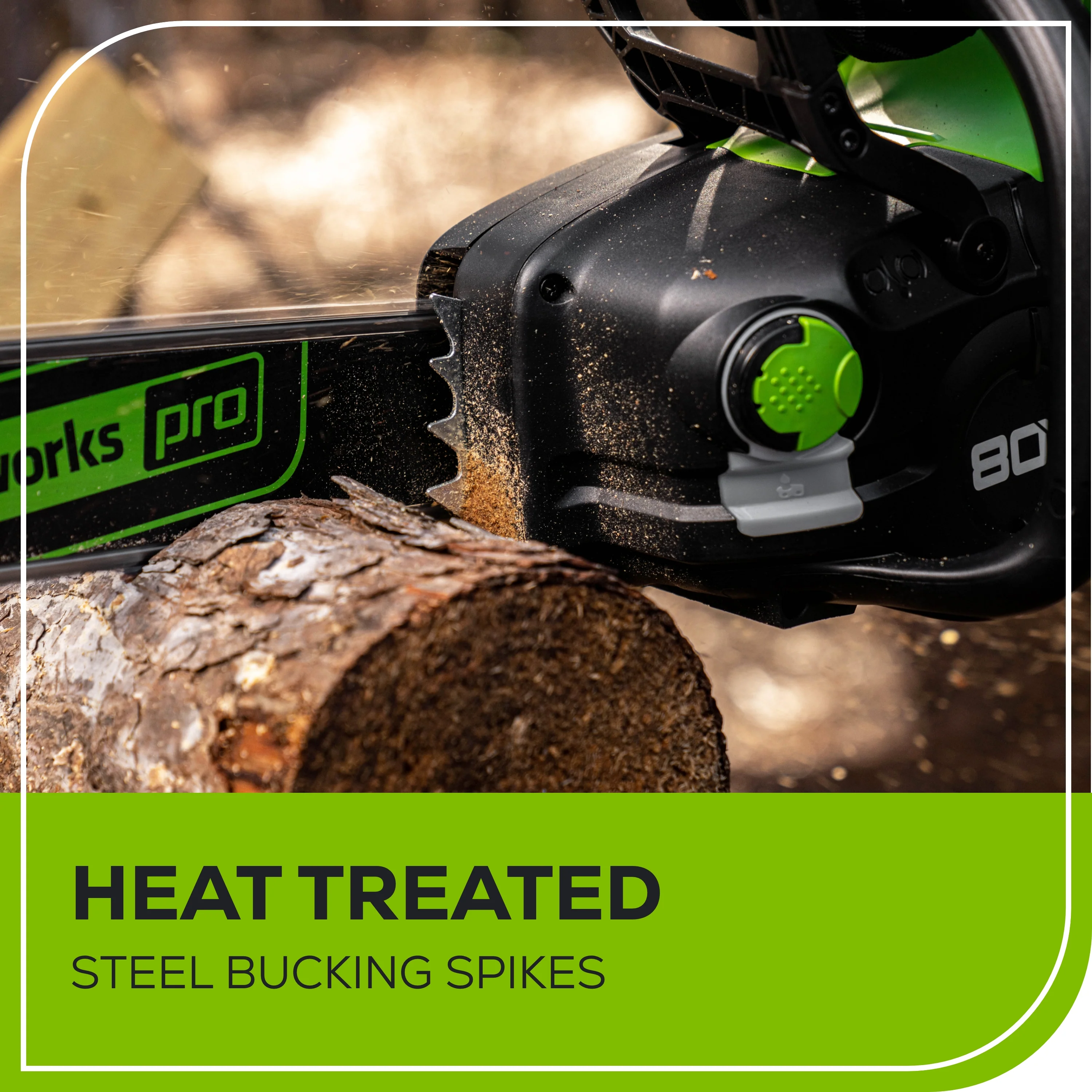 RENEWED 80V 18 2.5kW Cordless Battery Chainsaw (Sturdy Case, Chains Included) w/  4.0Ah Battery & 4A Charger)