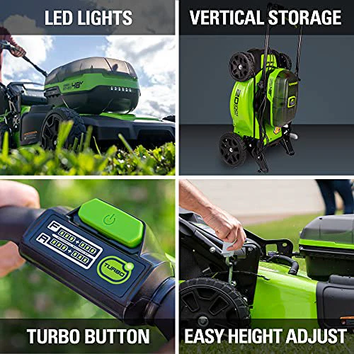 48V (2x24V) 20 Cordless Battery Push Mower w/ (2) 4.0Ah USB Batteries & Charger