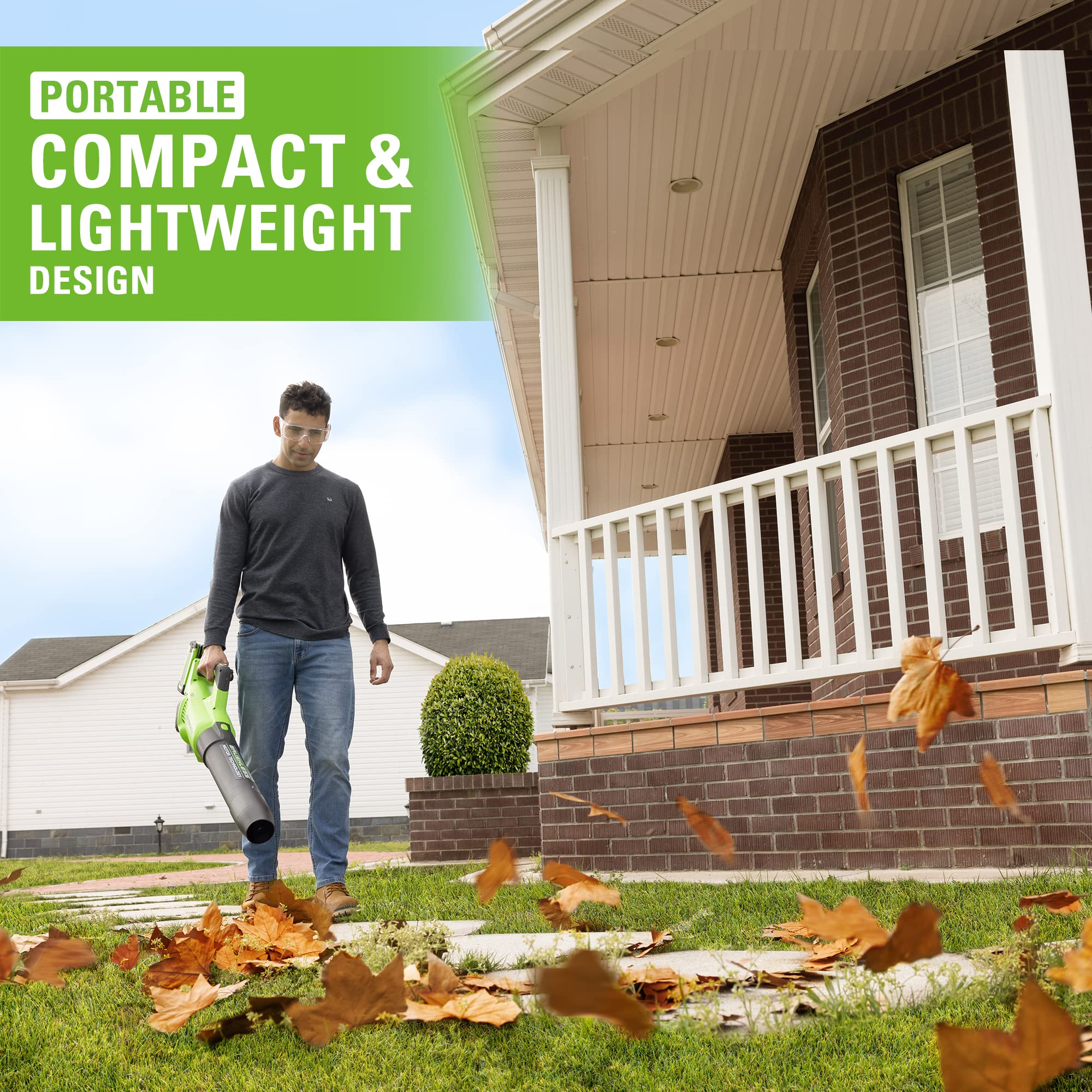 40V Gen 2.5 700 CFM Cordless Battery Brushless Leaf Blower w/ 8.0Ah Battery & Charger