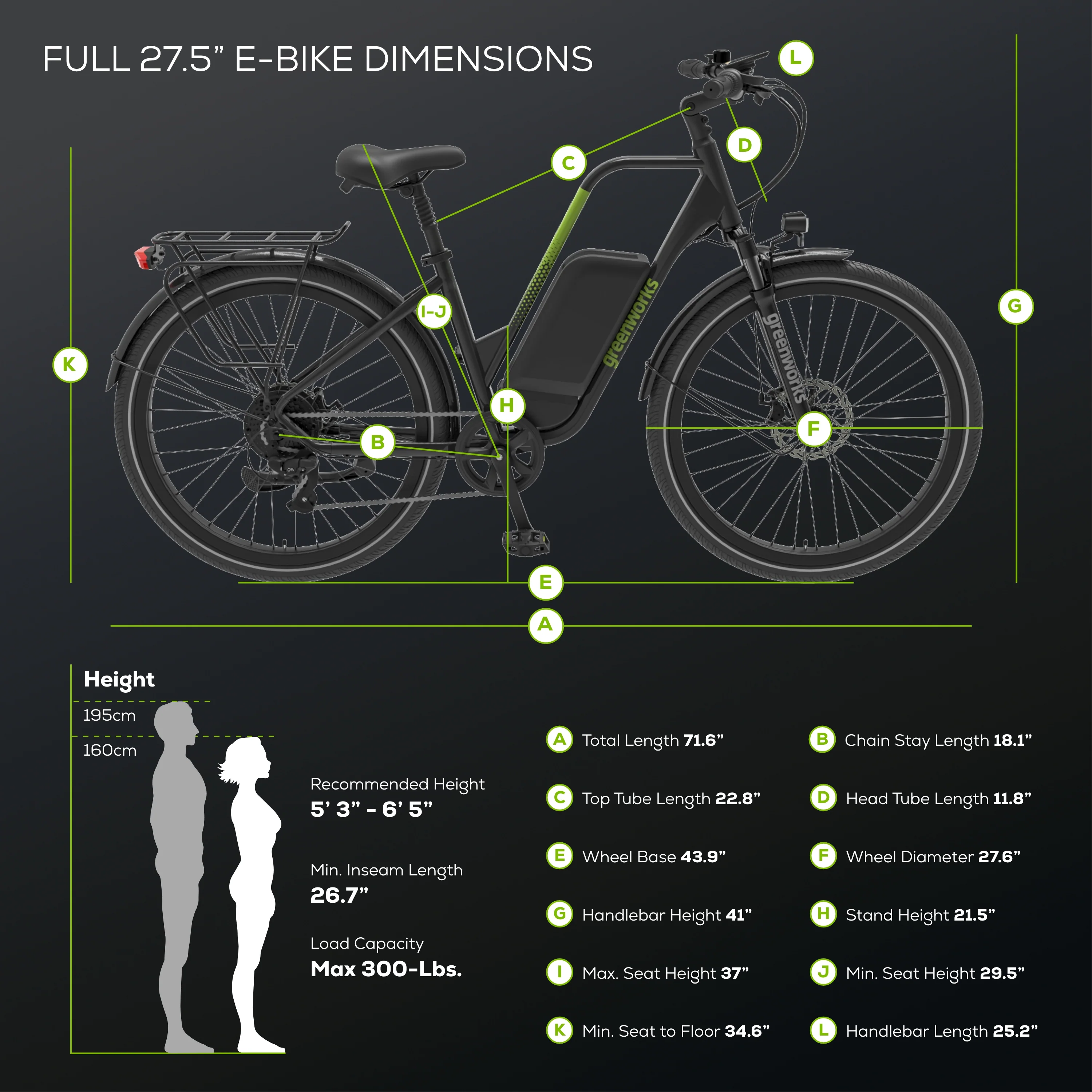 60V VENTURE Series 27.5” Electric Commuter Bike (Tool Only)