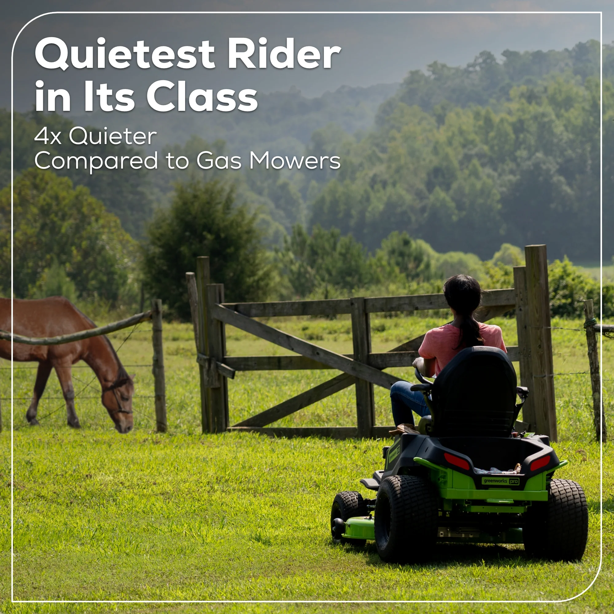 60V 42 Cordless Battery CrossoverT Riding Lawn Mower w/ Six (6) 8.0Ah Batteries and Three (3) Dual Port Turbo Chargers