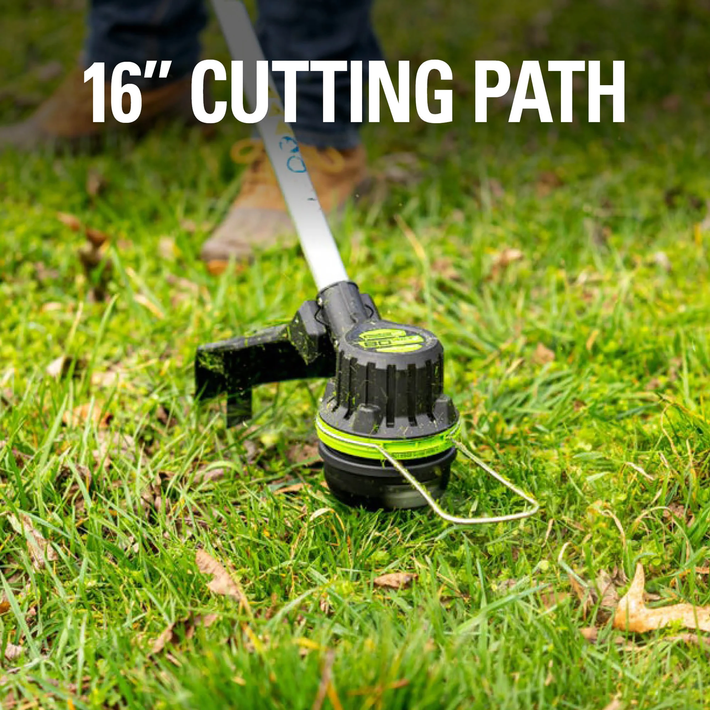 80V Cordless 16 Brushless String Trimmer( .08 line) w/ 2.0Ah Battery & Charger