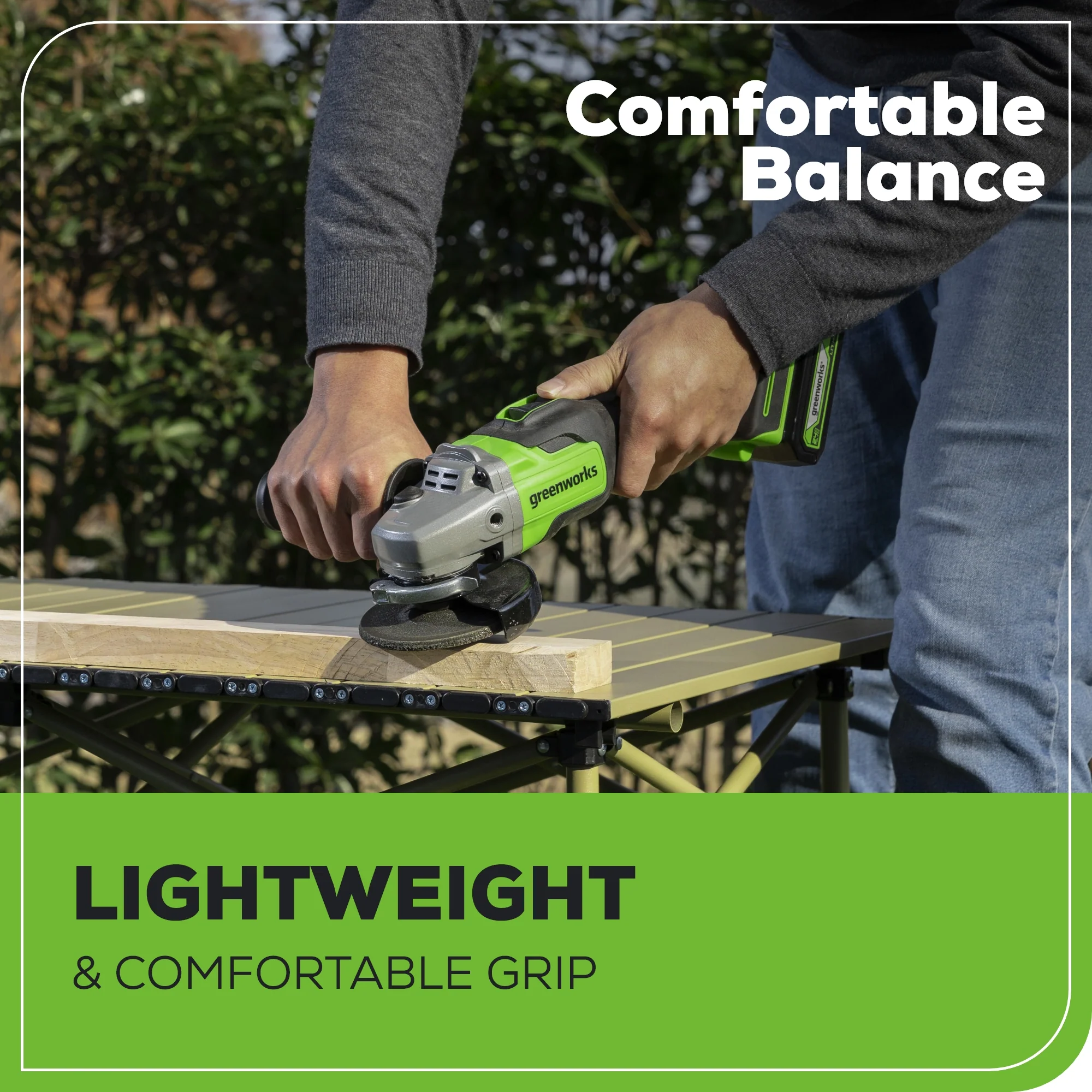 24V 4.5 Cordless Battery Angle Grinder w/ 4.0Ah Battery & Charger