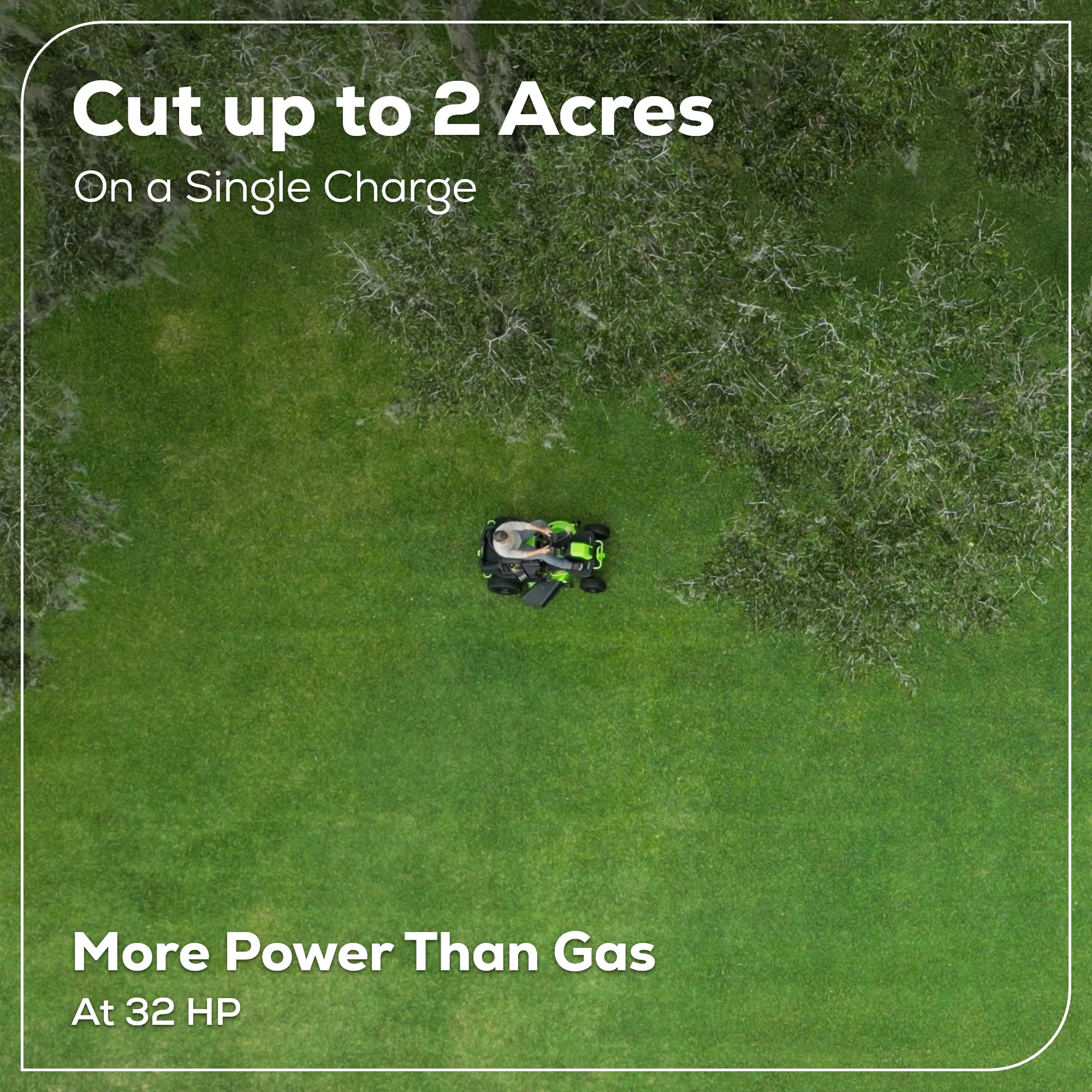 80V 42 Cordless Battery CrossoverT Riding Lawn Mower w/ Four (4) 5.0Ah Batteries & 600W Wall Charger