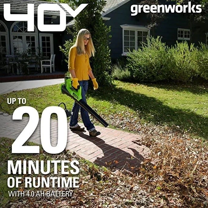 40V 17 Push Mower, 13 String Trimmer & 390 CFM Blower Combo Kit w/ 4.0Ah Battery & Charger