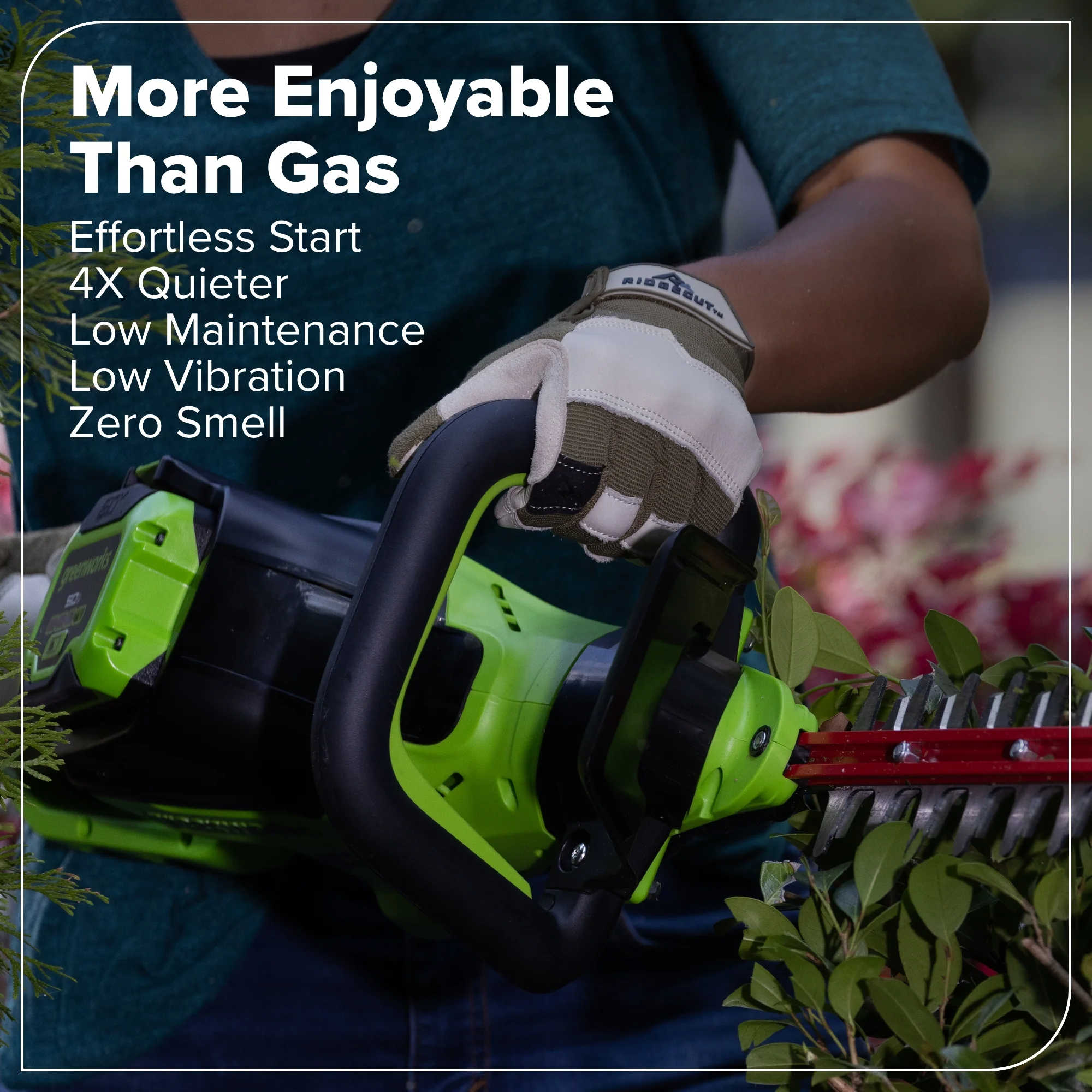 60V 26 Cordless Battery Hedge Trimmer 4000 SPM w/ 2Ah Battery and 3A Charger