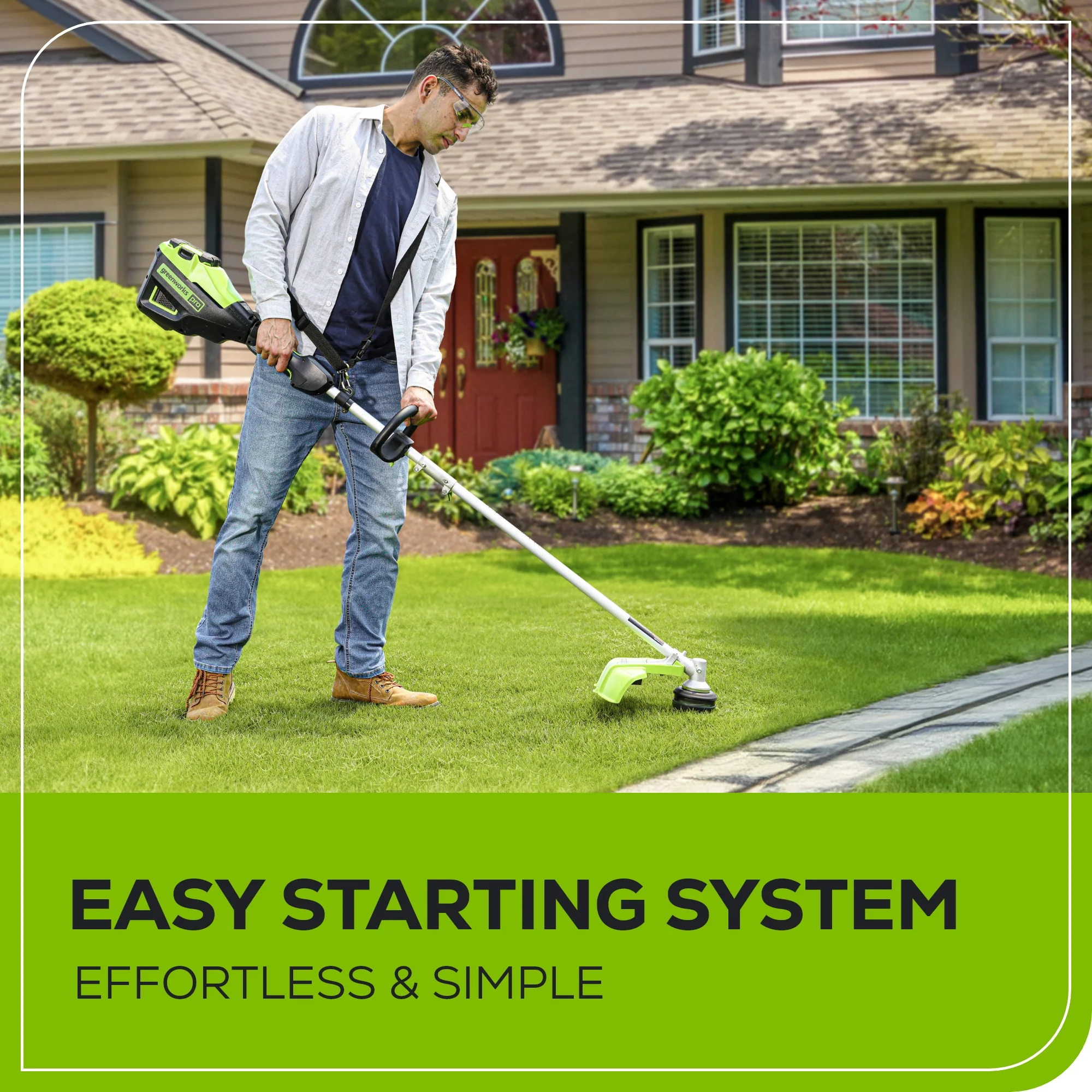 80V 16 Cordless Battery String Trimmer (Attachment Capable) w/ 2.5 Ah Battery & Charger