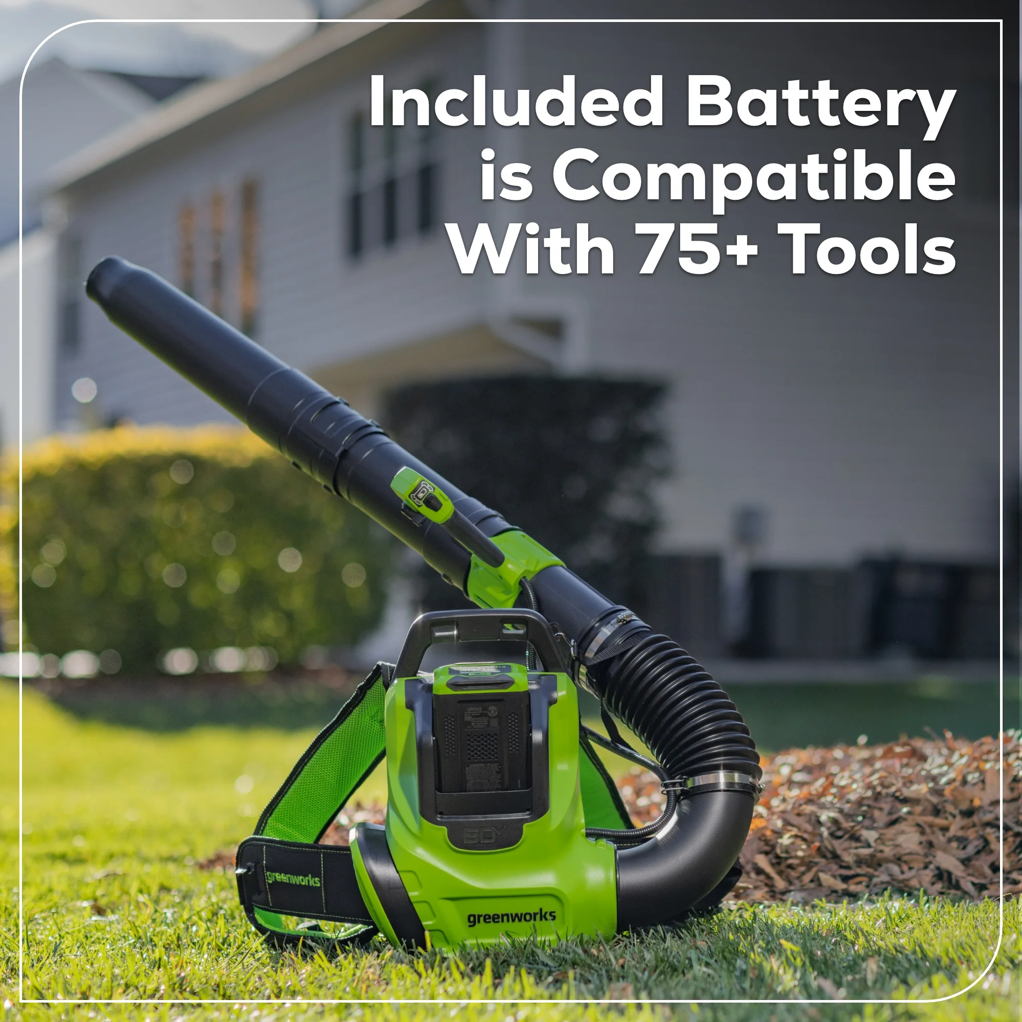 60V 730 CFM Cordless Battery Backpack Blower w/ 4.0Ah Battery & 3A Charger