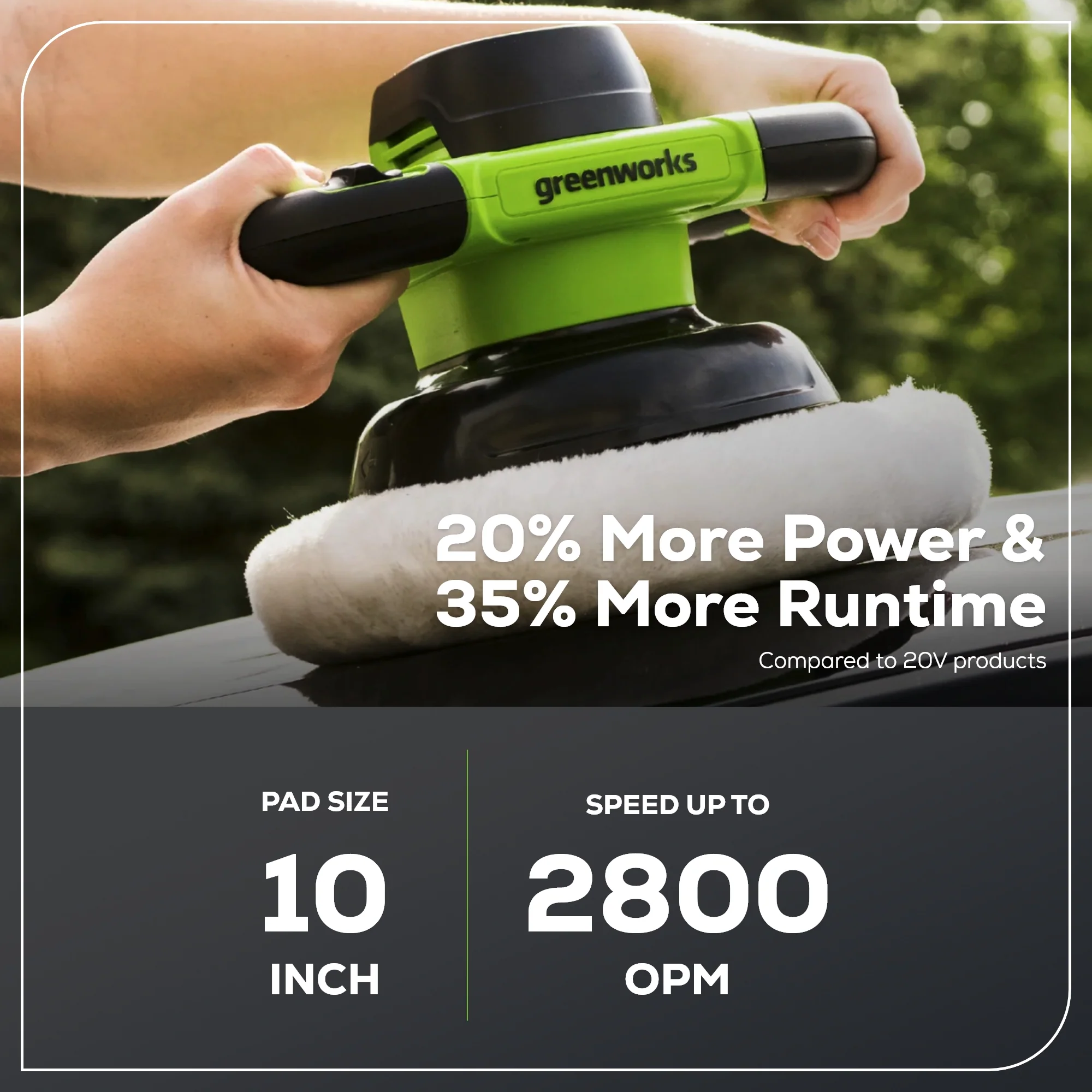 24V 10 Cordless Battery Buffer & Polisher (Tool Only)