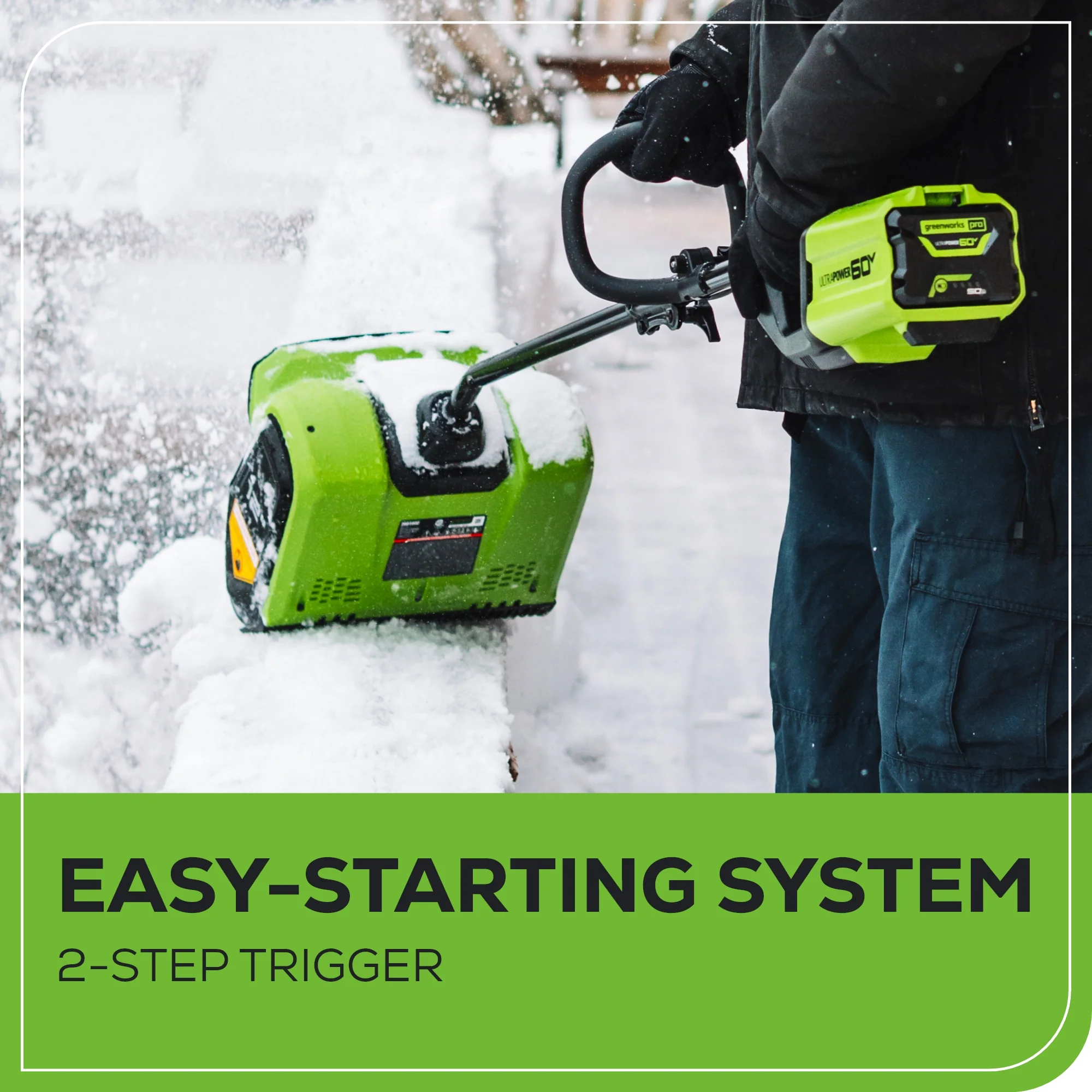 60V 12 Cordless Battery Snow Shovel w/ 4.0Ah Battery & Charger