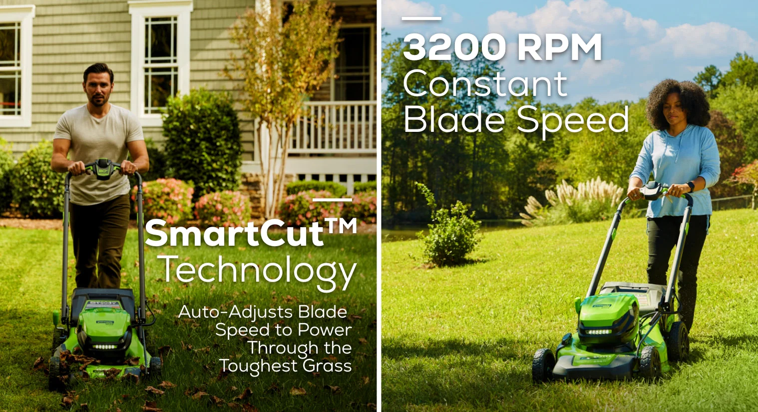 RENEWED 80V 21 Cordless Battery 4-in-1 Self-Propelled Lawn Mower w/ 4.0Ah, 2.0Ah Battery & Rapid Charger