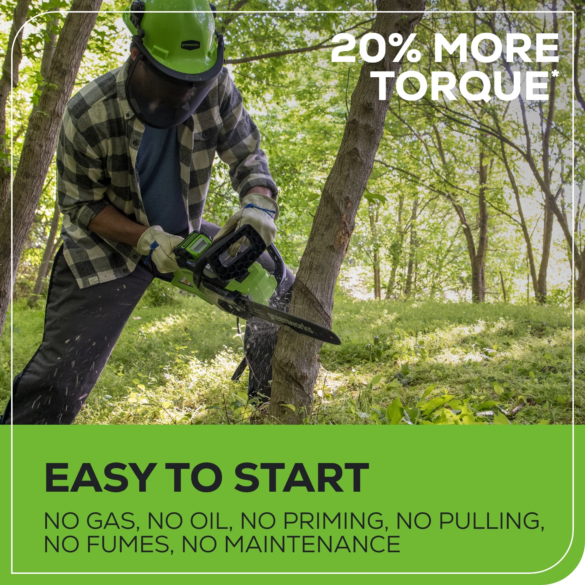 40V 14 Cordless Battery 1.0kW Chainsaw w/ 2.5 Ah Battery & Charger