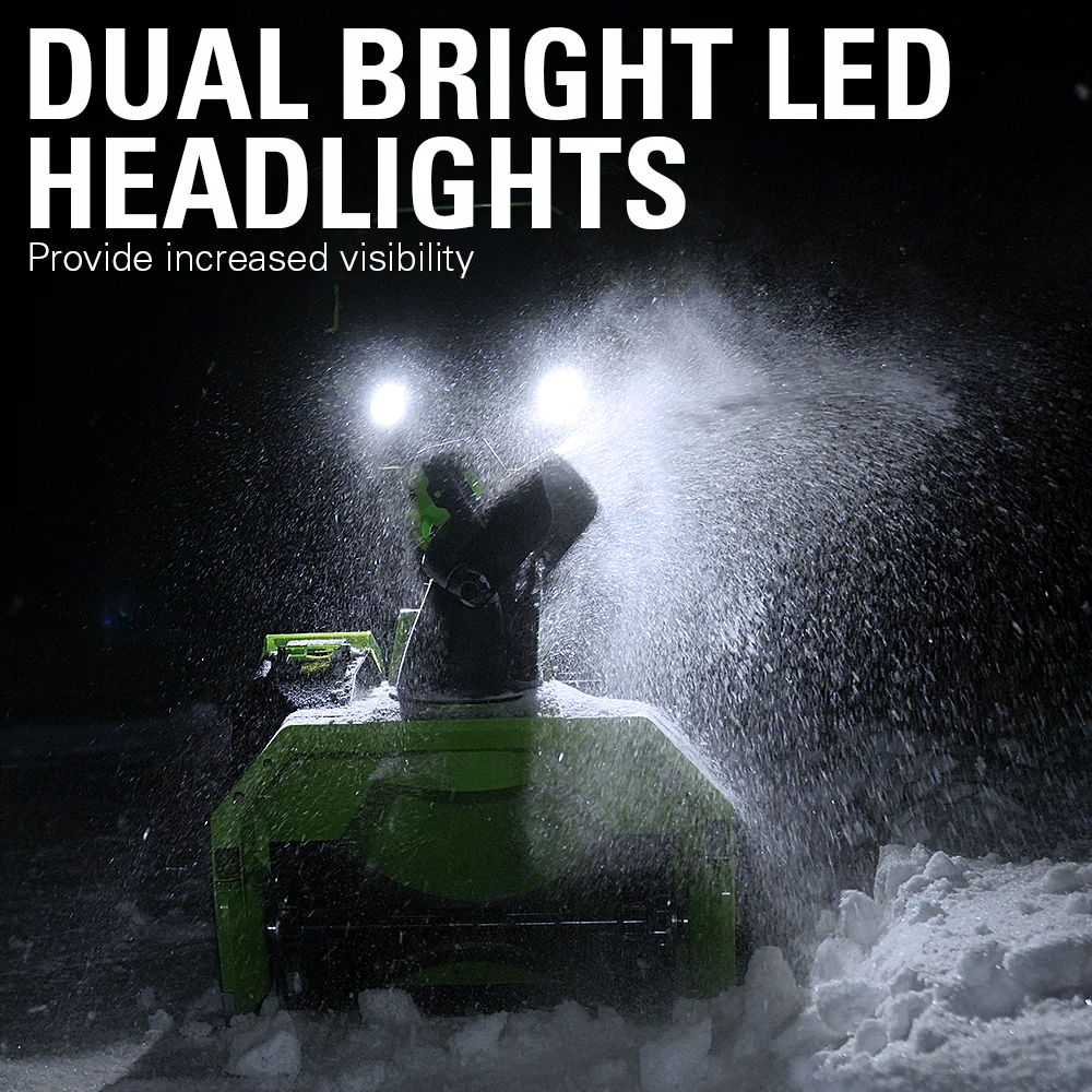 40V 20 Brushless Single-Stage Snow Blower w/ 4.0Ah Battery & Charger