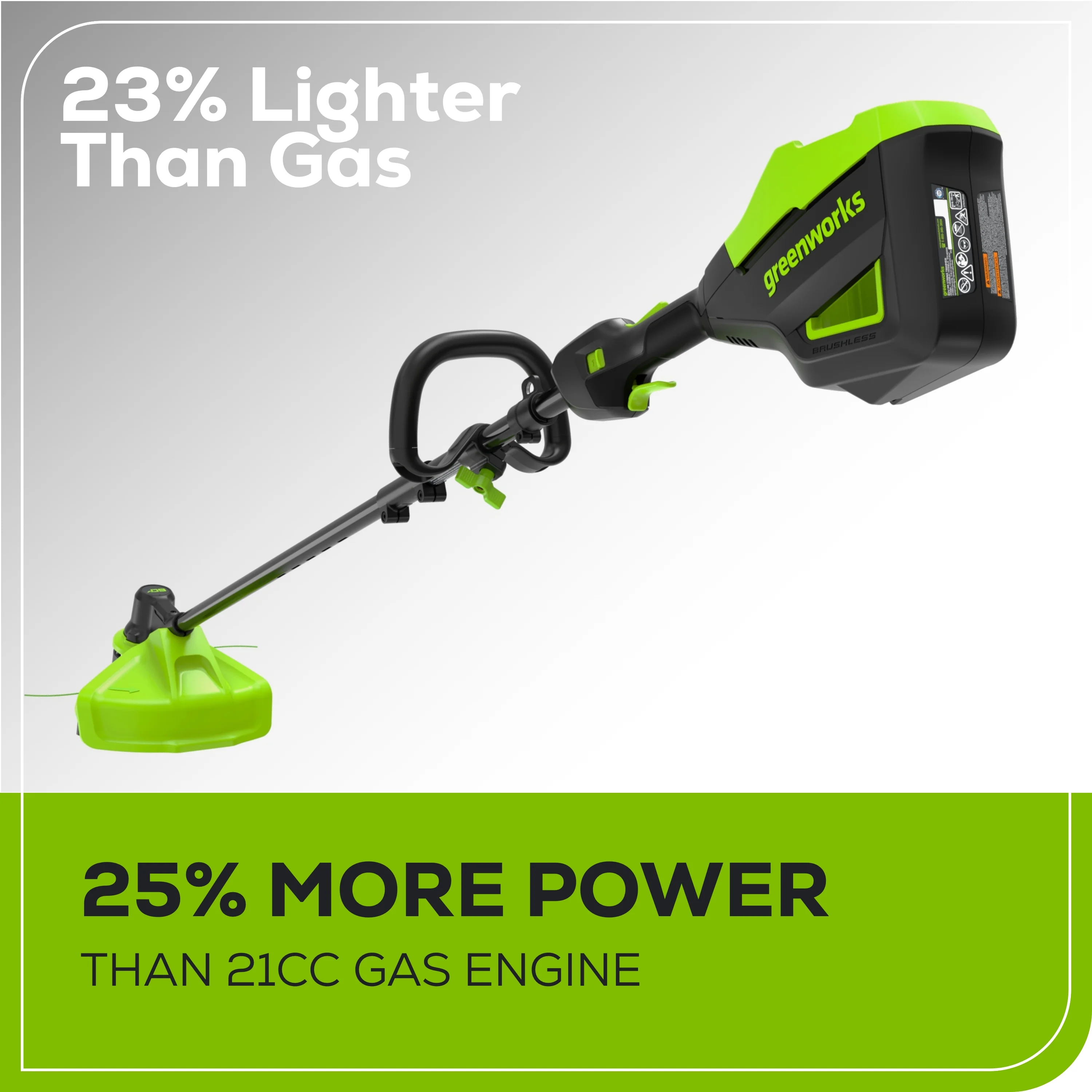 60V 17 Cordless Battery Brushless String Trimmer w/ 2.5Ah Battery & Charger