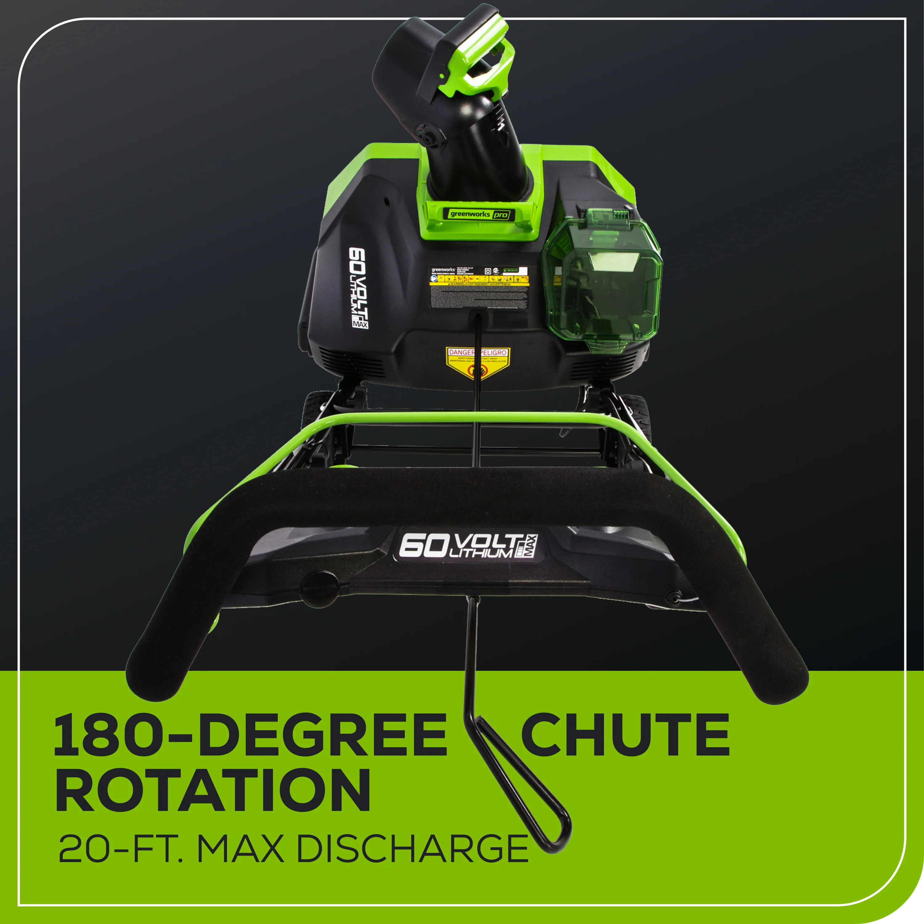 60V 20 Cordless Battery Single-Stage Snow Blower w/ 5.0Ah Battery & Charger