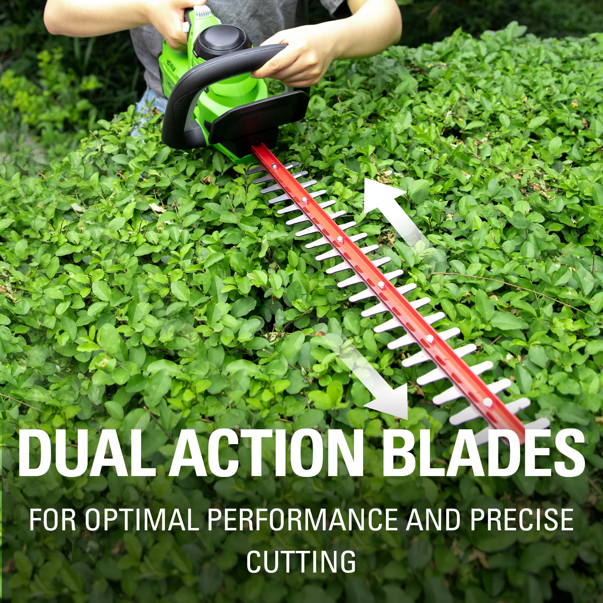 40V 24 Cordless Battery Hedge Trimmer w/ 2.0 Ah USB Battery & Charger