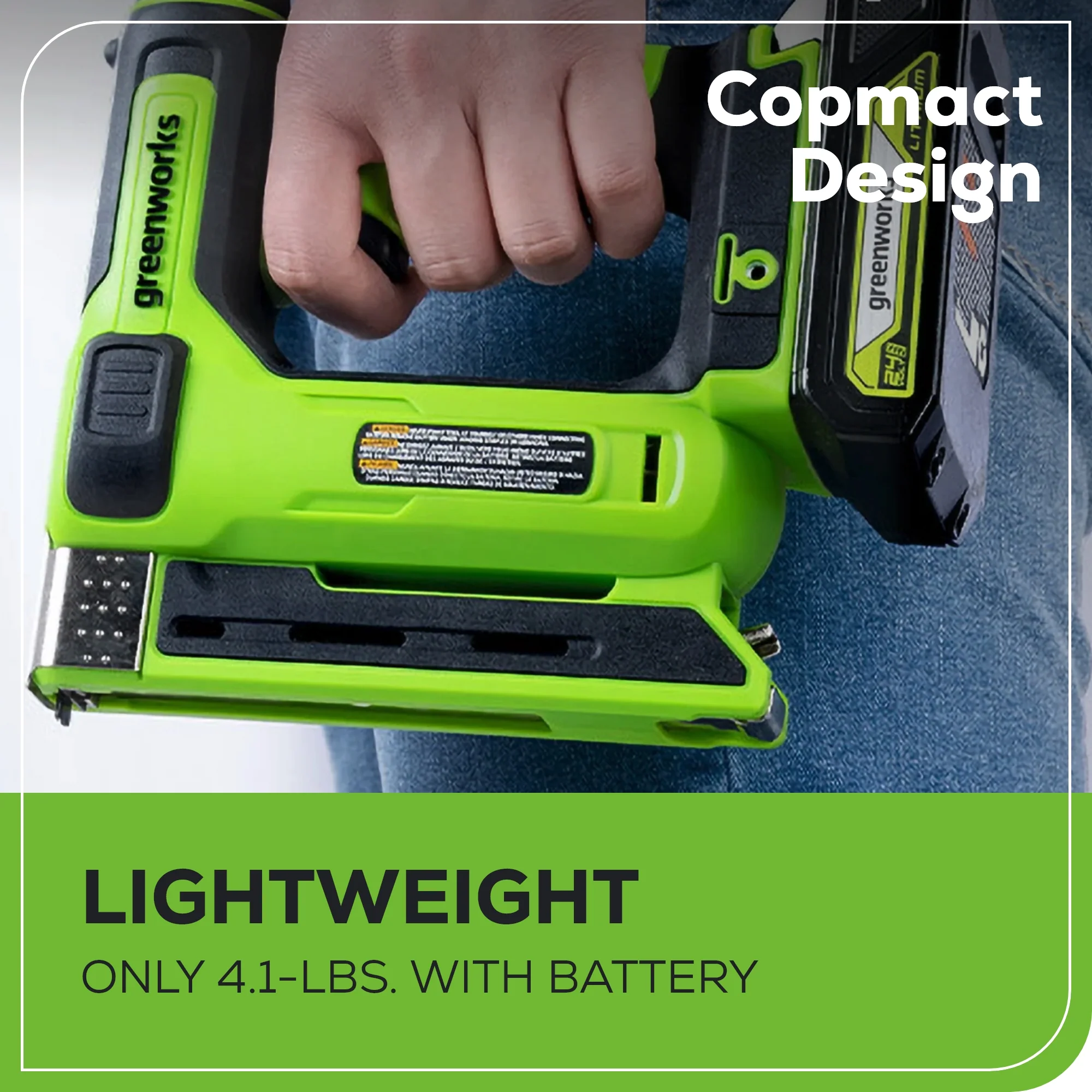 24V 3/8 Crown Stapler w/ 2.0Ah Battery & Charger