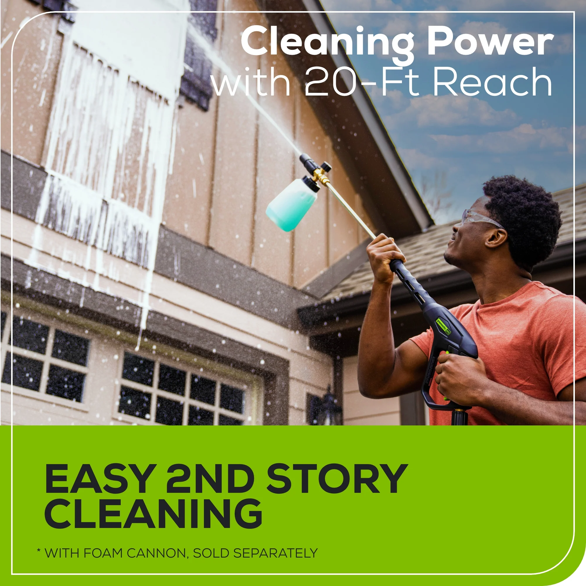 Corded/60V 3000-PSI 2.0 GPM Electric Pressure Washer w/ (2) 5.0Ah Batteries & Dual-Port Charger