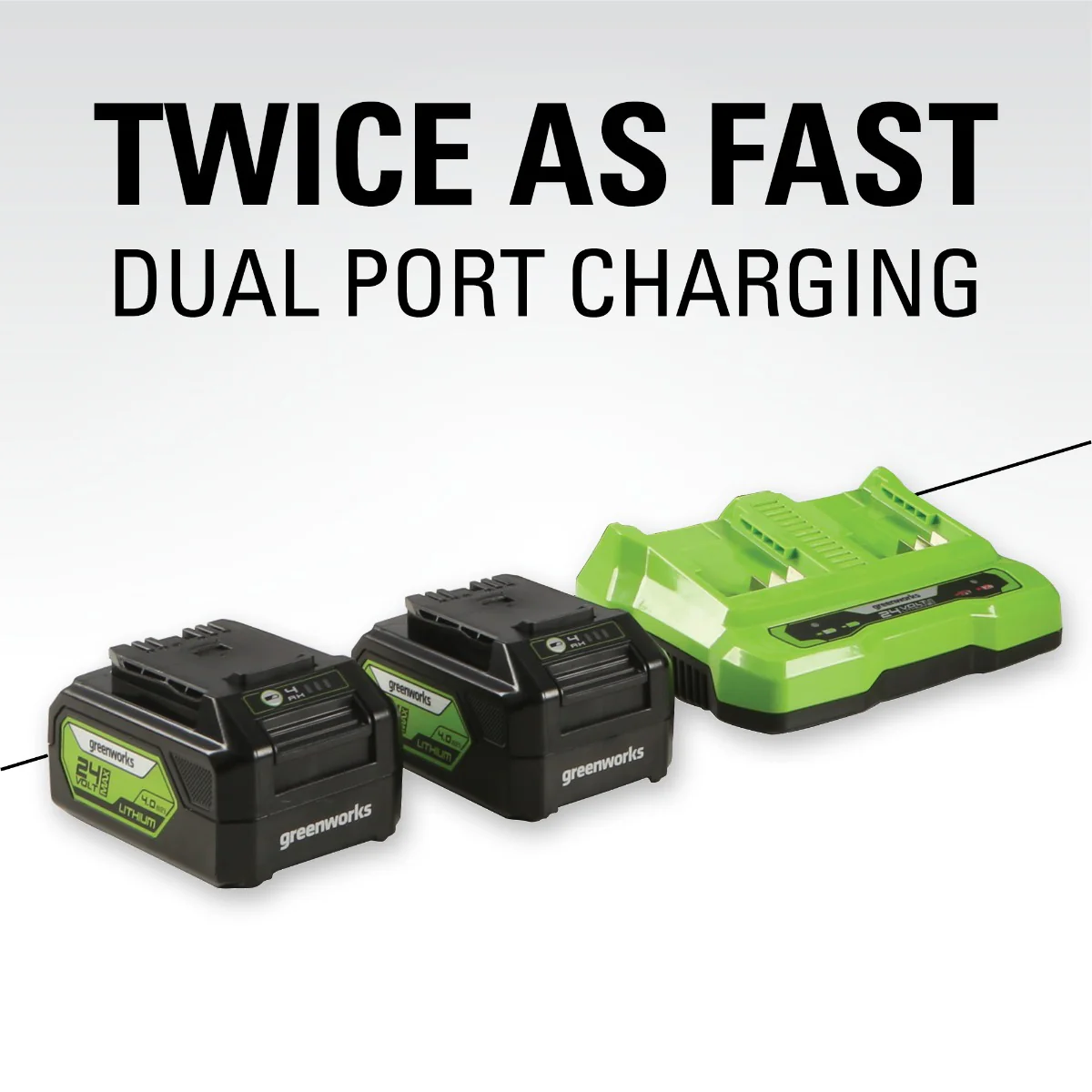 48V (2x24V) 14 Cordless Battery Push Lawn Mower, 320CFM Leaf Blower & 10 String Trimmer Combo Kit w/ (2) 4.0Ah USB Batteries & Dual Port Charger