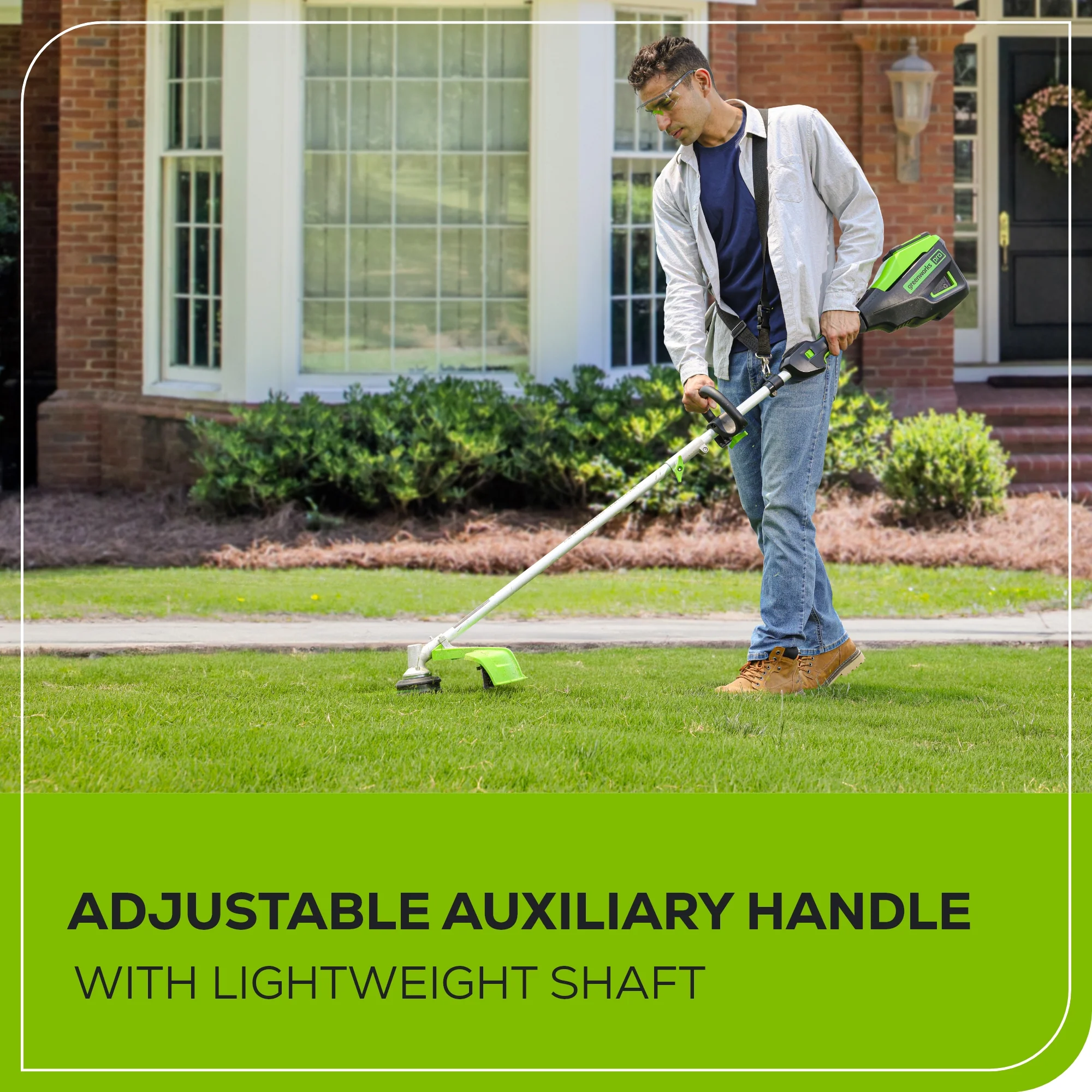 80V 16 Cordless Battery String Trimmer (Attachment Capable) w/ 2.5 Ah Battery & Charger