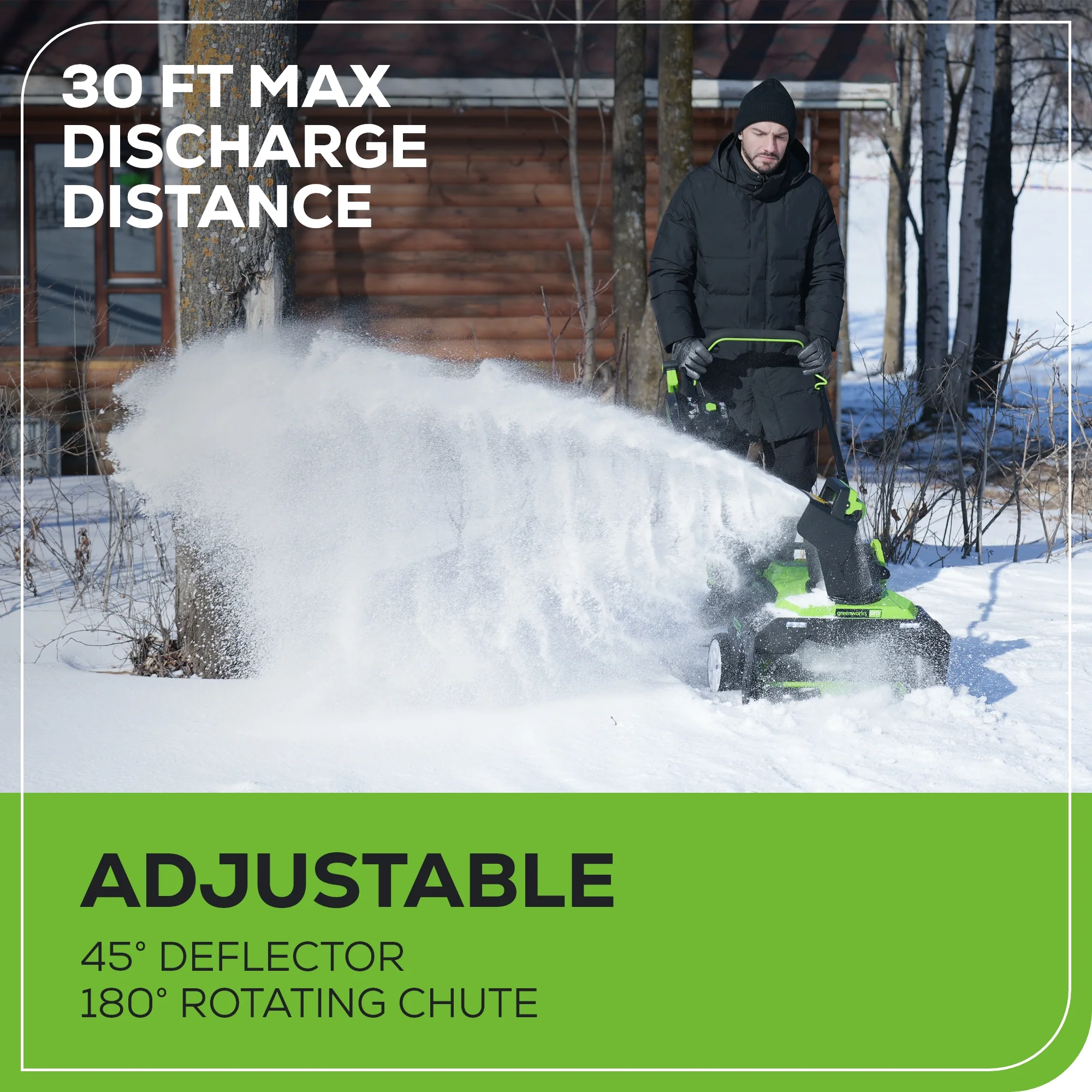 80V 22 Cordless Battery Single-Stage Snow Blower w/ 4.0 Ah Battery & Charger