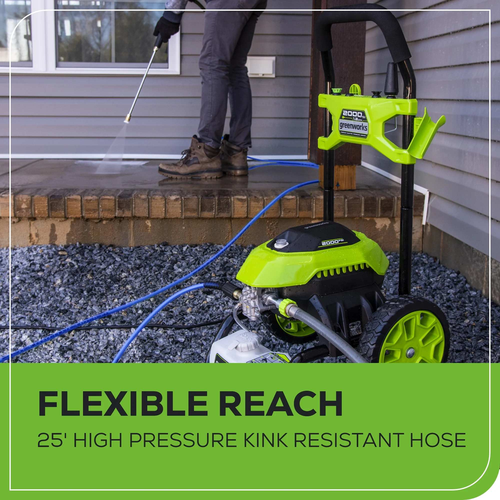 RENEWED 2000 PSI 14Amp 1.2 GPM Cold Water Electric Pressure Washer w/ 12” Surface Cleaner and Premium Foam Cannon