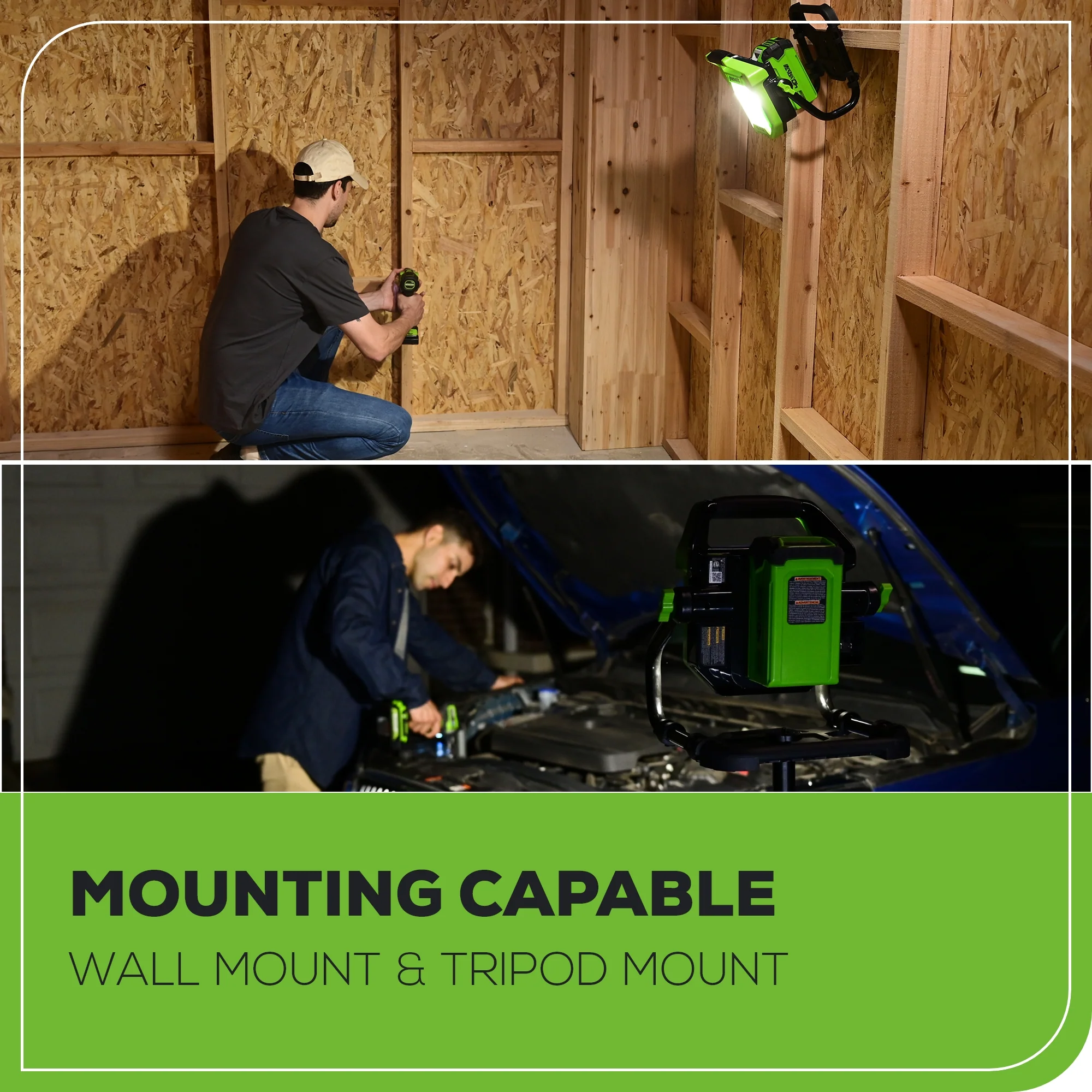 40V AC/DC 2000 Lumen LED Work Light (Tool Only)