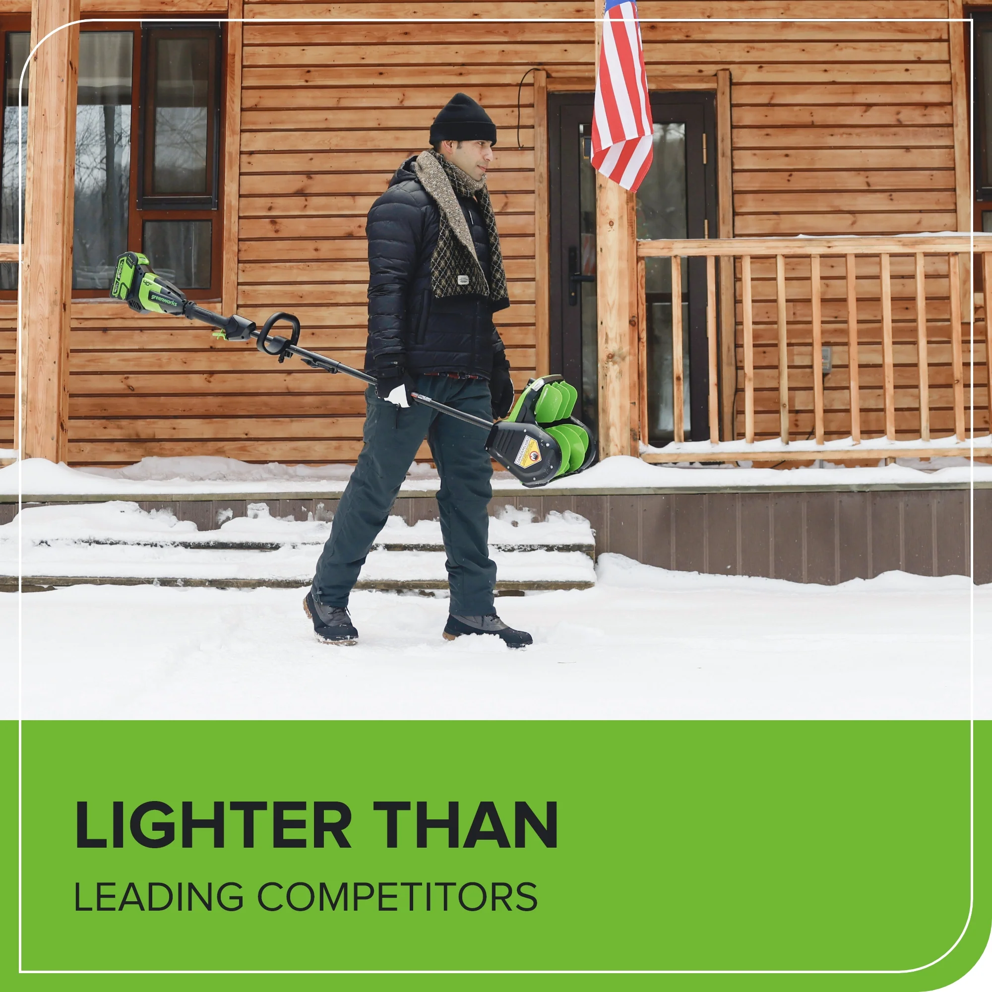 40V 12 Cordless Battery LED Snow Shovel w/ Directional Vanes, 4.0Ah Battery and Charger