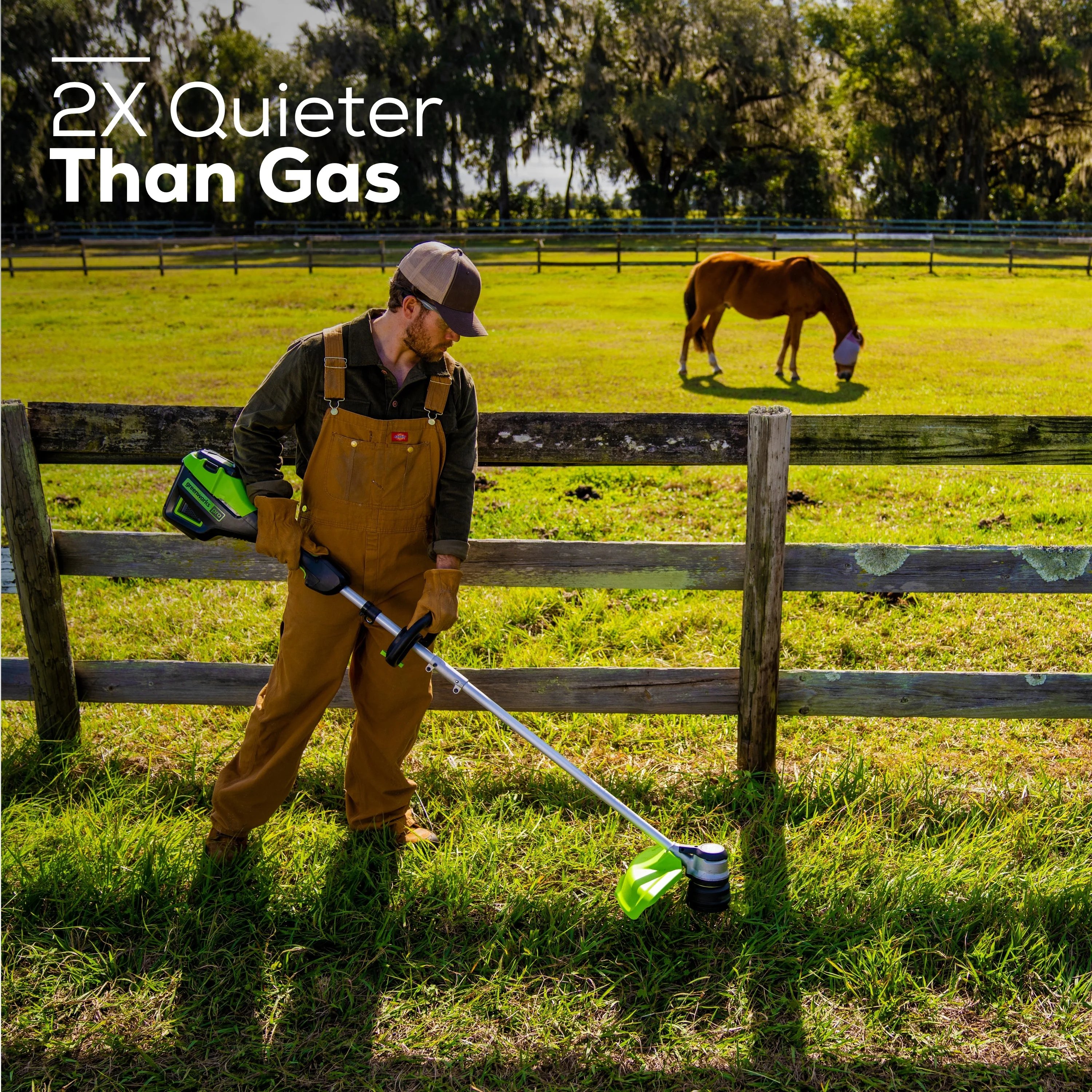 60V 16 Cordless Battery String Trimmer & 0.095 String Trimmer Line Combo Kit w/ 2.5Ah Battery & Charger