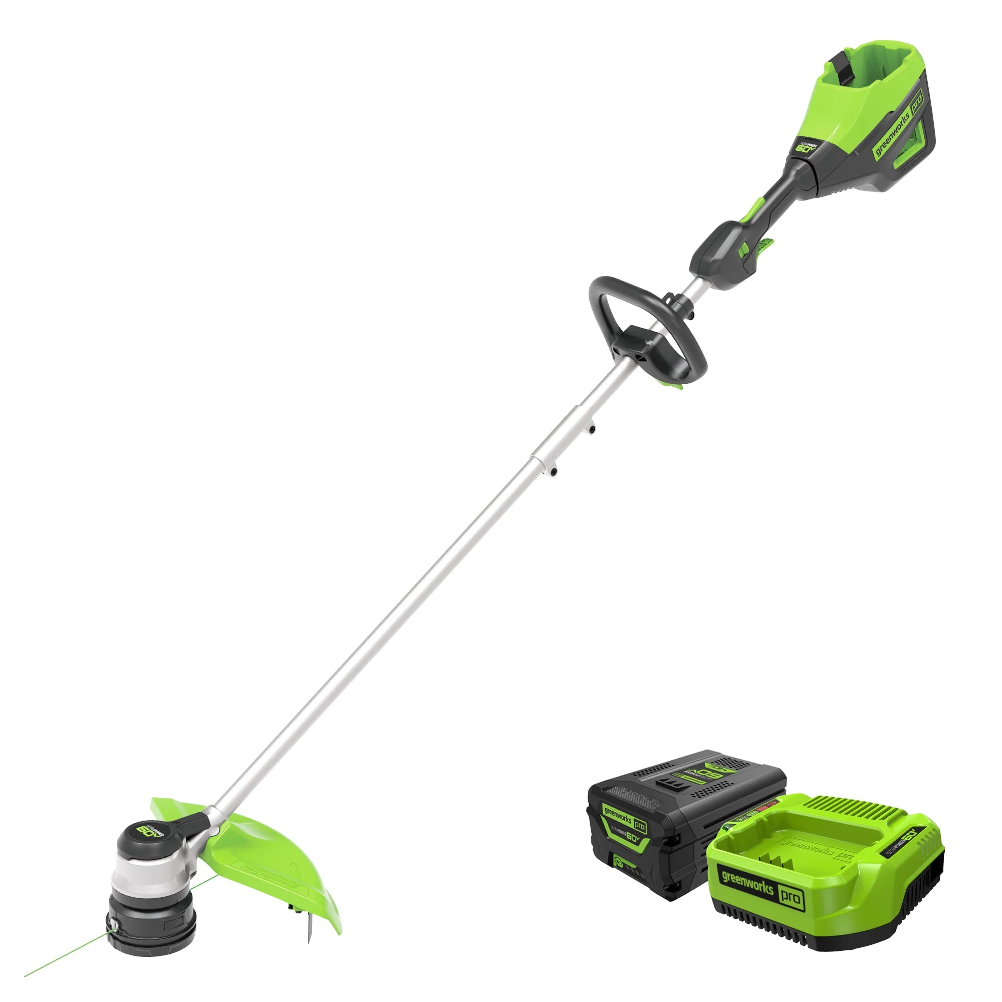 60V 16 Cordless Battery String Trimmer & 0.095 String Trimmer Line Combo Kit w/ 2.5Ah Battery & Charger