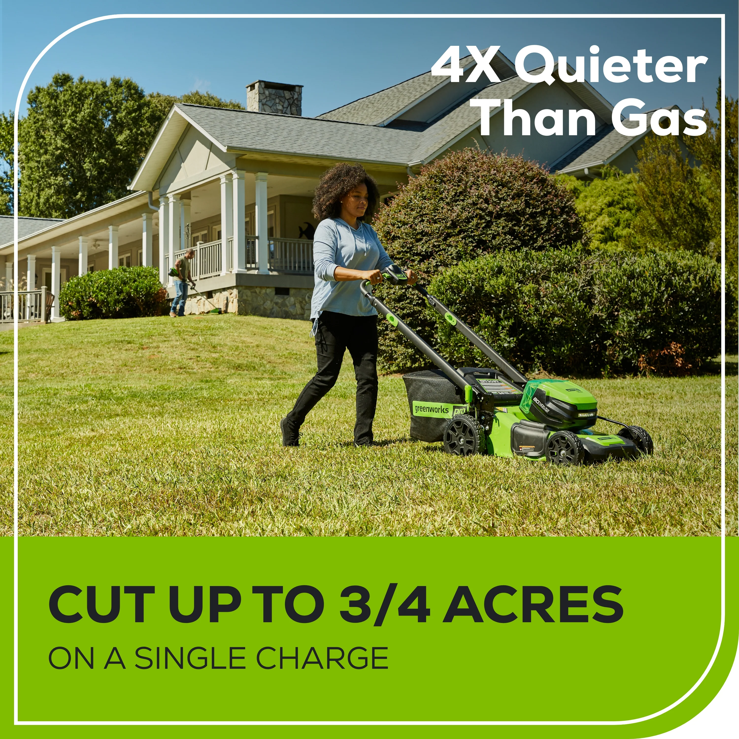 RENEWED 80V 21 Cordless Battery 4-in-1 Self-Propelled Lawn Mower w/ 4.0Ah, 2.0Ah Battery & Rapid Charger